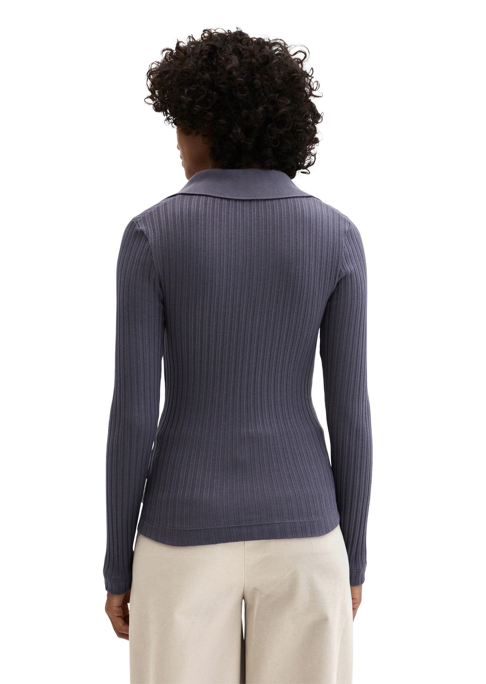 Marc O'Polo Langarm-Poloshirt mit TENCEL™ Modal