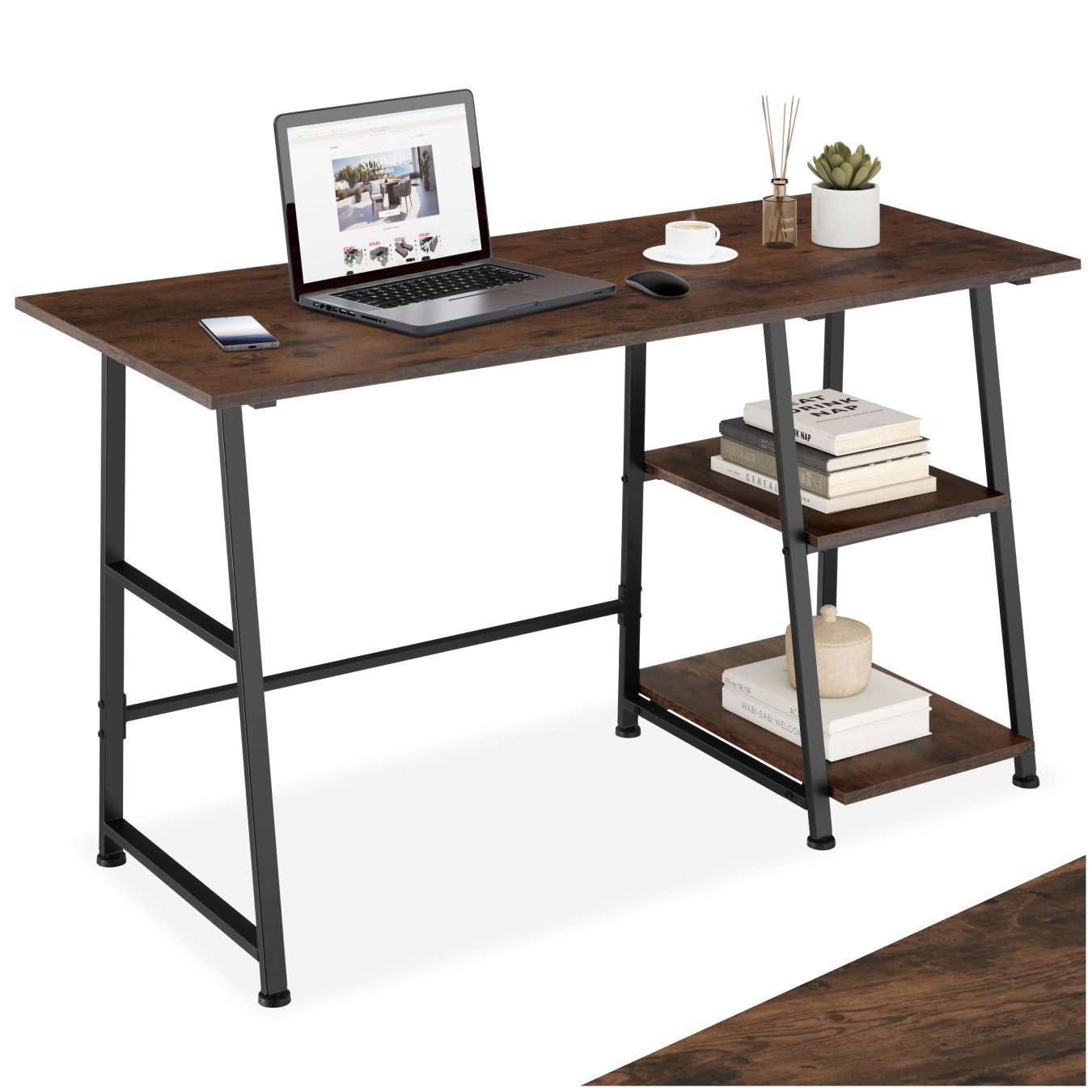 tectake Schreibtisch Computertisch Paisley 120x50x73,5cm (1-St., günstig online kaufen