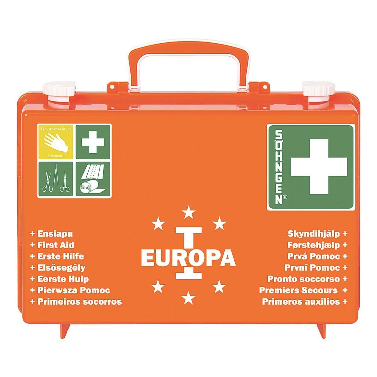 Söhngen Erste-Hilfe-Koffer EUROPA I, inkl. Füllung nach DIN 13157 (gültig  ab 01.11.2021), 14 Sprachen