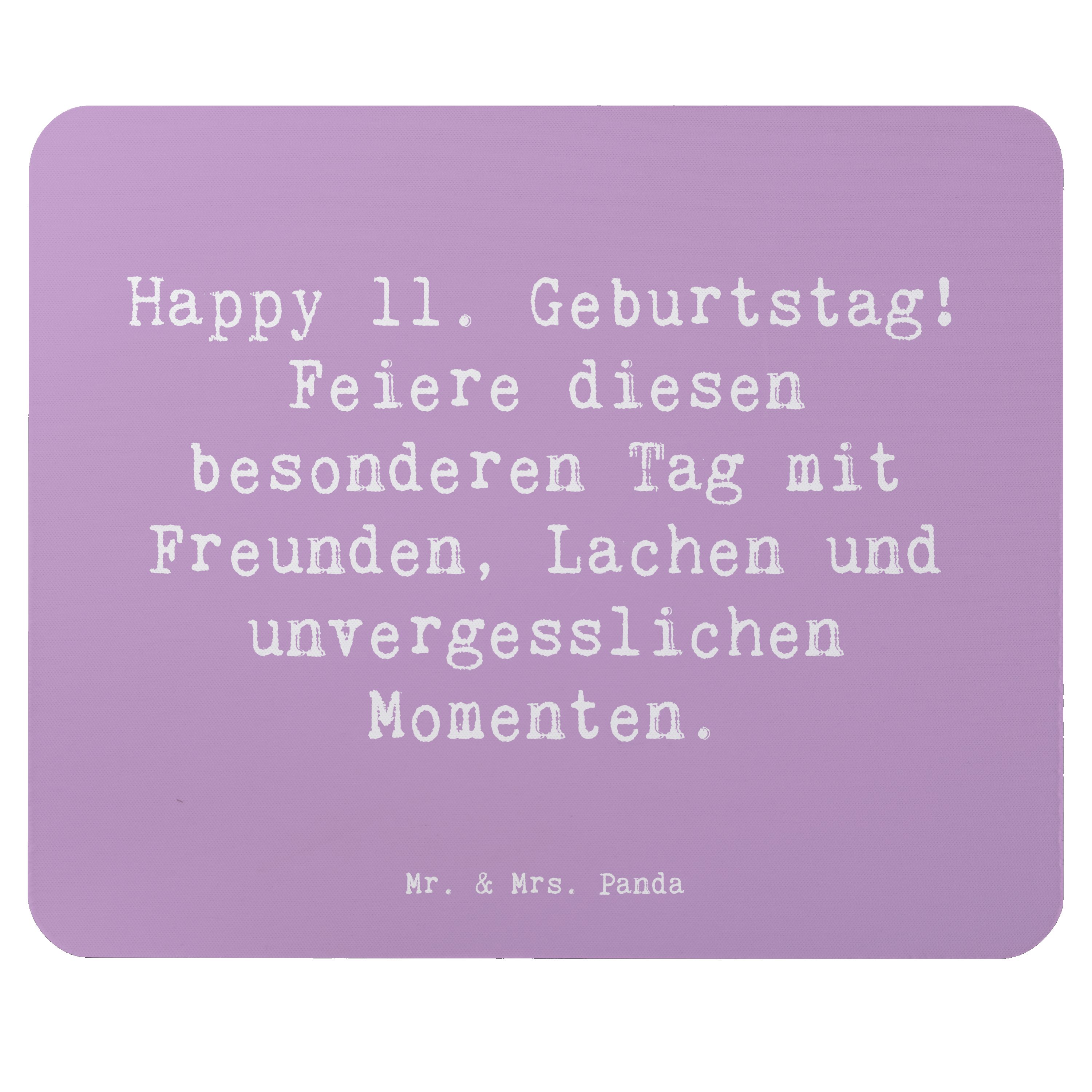 Mauspad Spruch 11. Geburtstag Freude - Lavendeltraum - Geschenk, Geburtstagsk