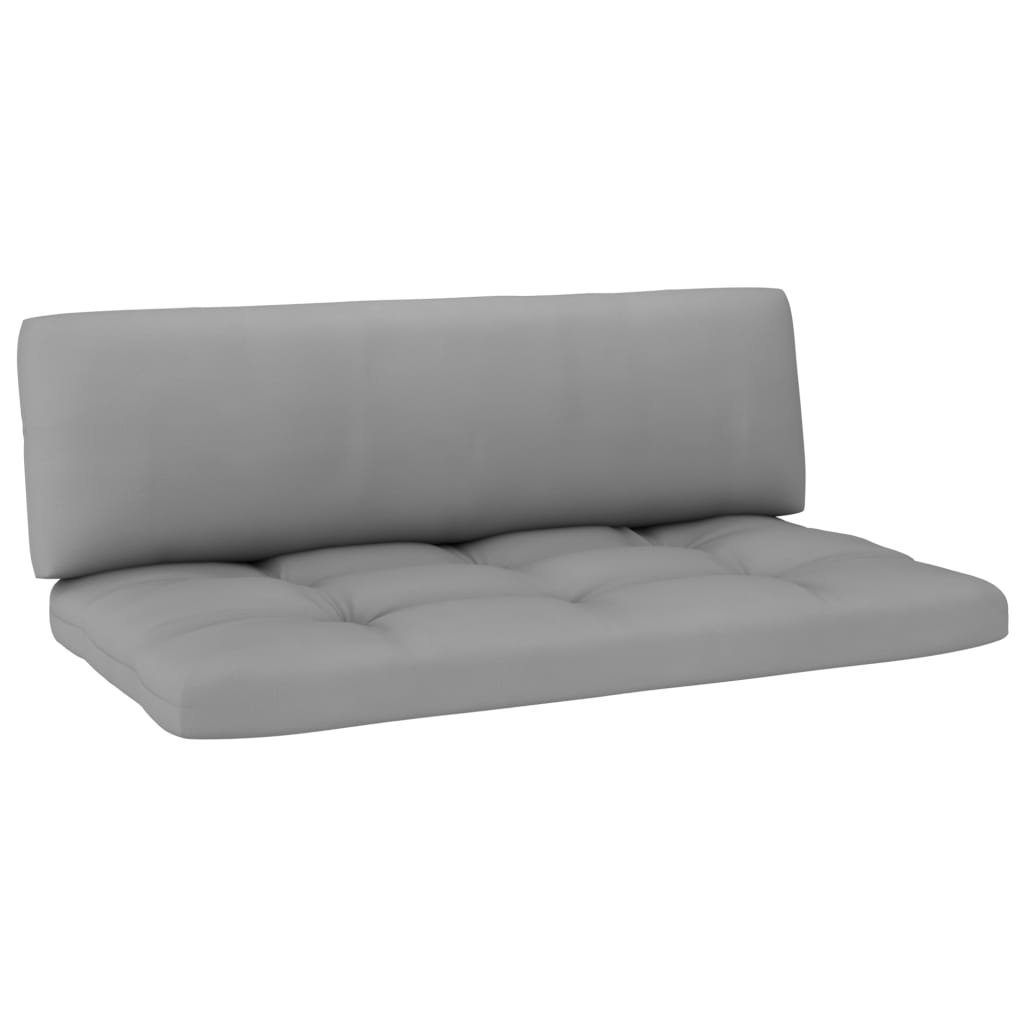 Imprägniertes Outdoor-Mittelsofa Paletten vidaXL Loungesofa Grau, Kiefernholz 1 Teile