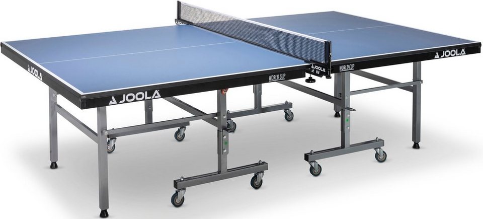 Joola Tischtennisplatte JOOLA Indoor-Tischtennisplatte World Cup,  superschnelle Spielfläche durch Polyester-Beschichtung im Spezialverfahren