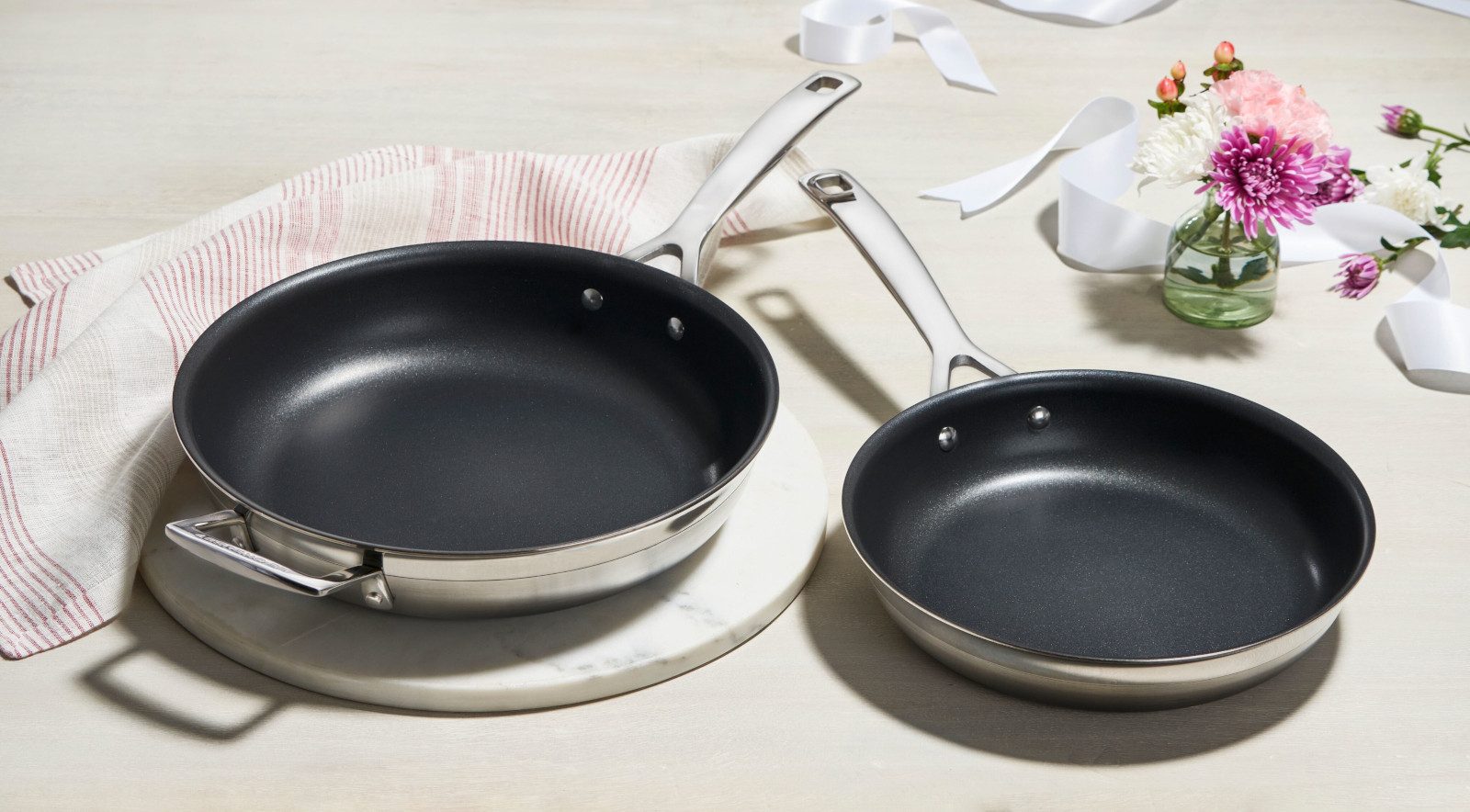 LE CREUSET Pfannen-Set 3-Ply Pfannenset 24+28cm 2tlg