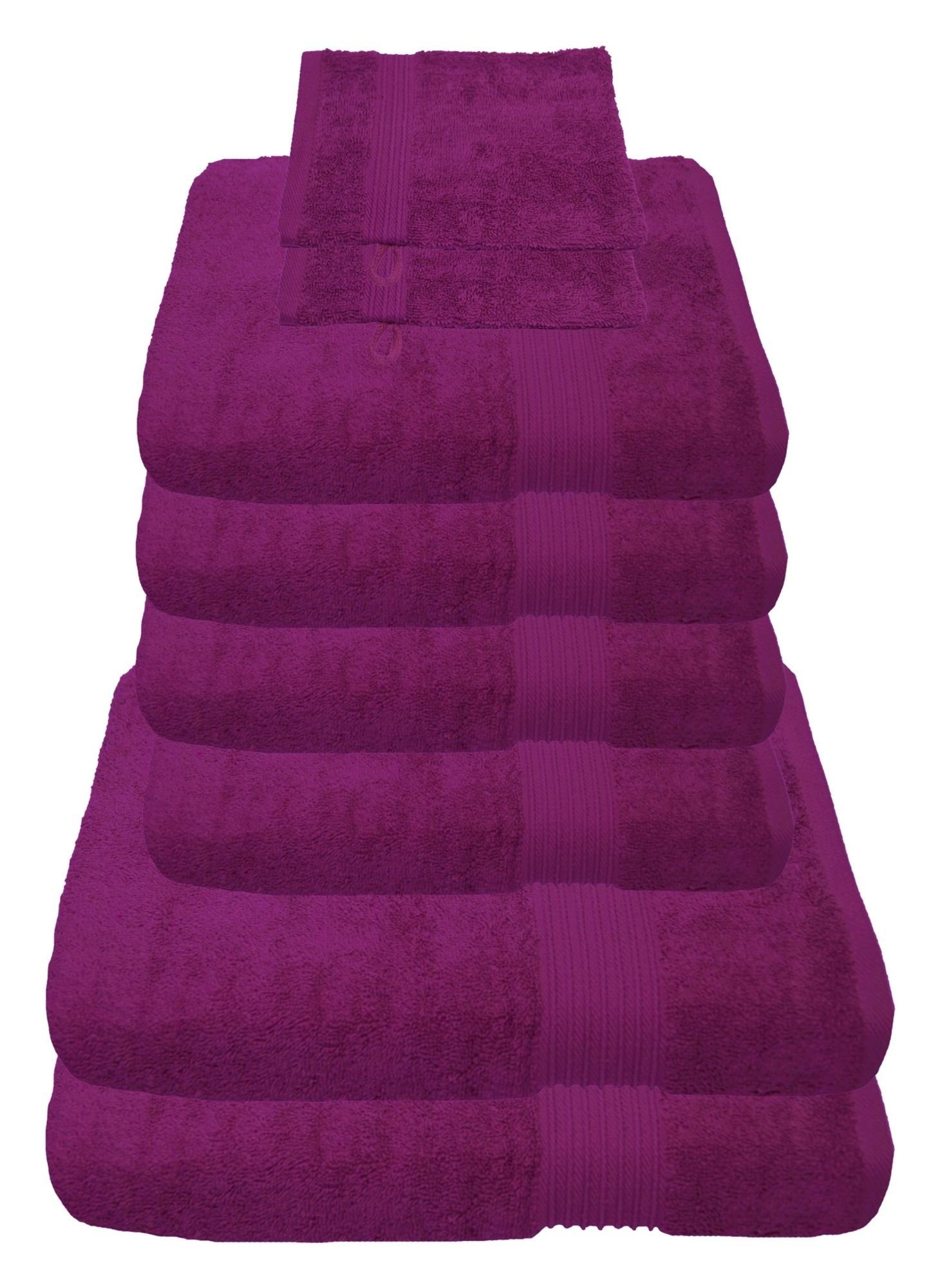 Julie Julsen Handtücher 8-Handtücher-Fuchsia, Baumwolle (8-St) günstig online kaufen