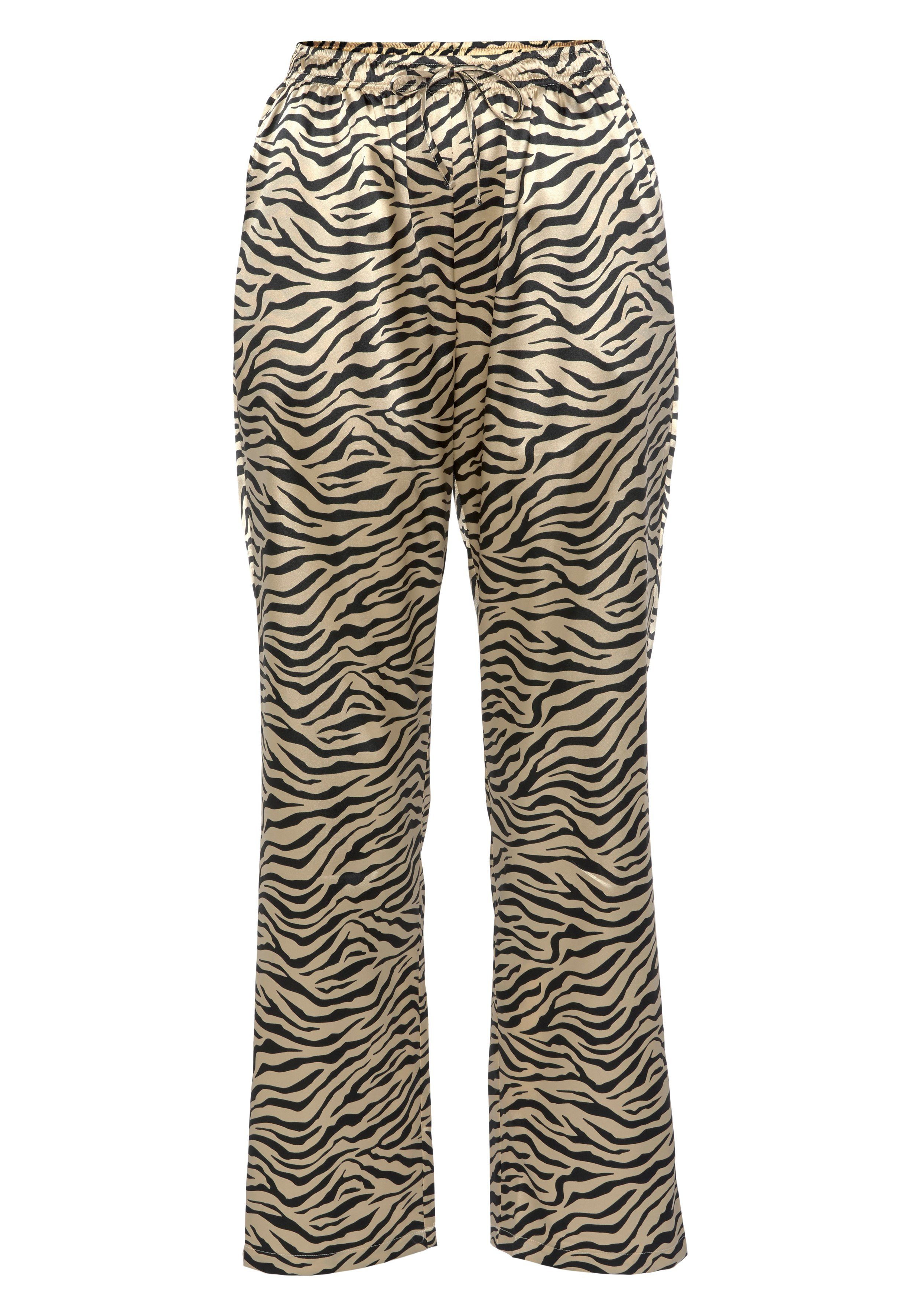 Buffalo Pyjamahose mit schönem Animal-Print zebra-print