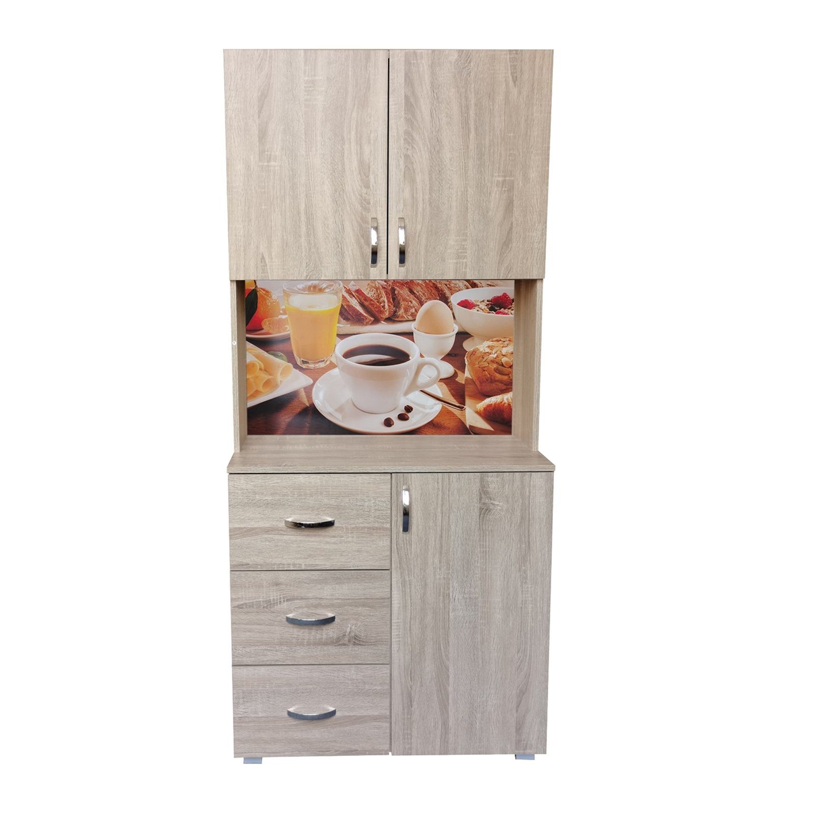 HTI-Living Hochschrank Küchenbuffet 3 Schubladen Blanca günstig online kaufen