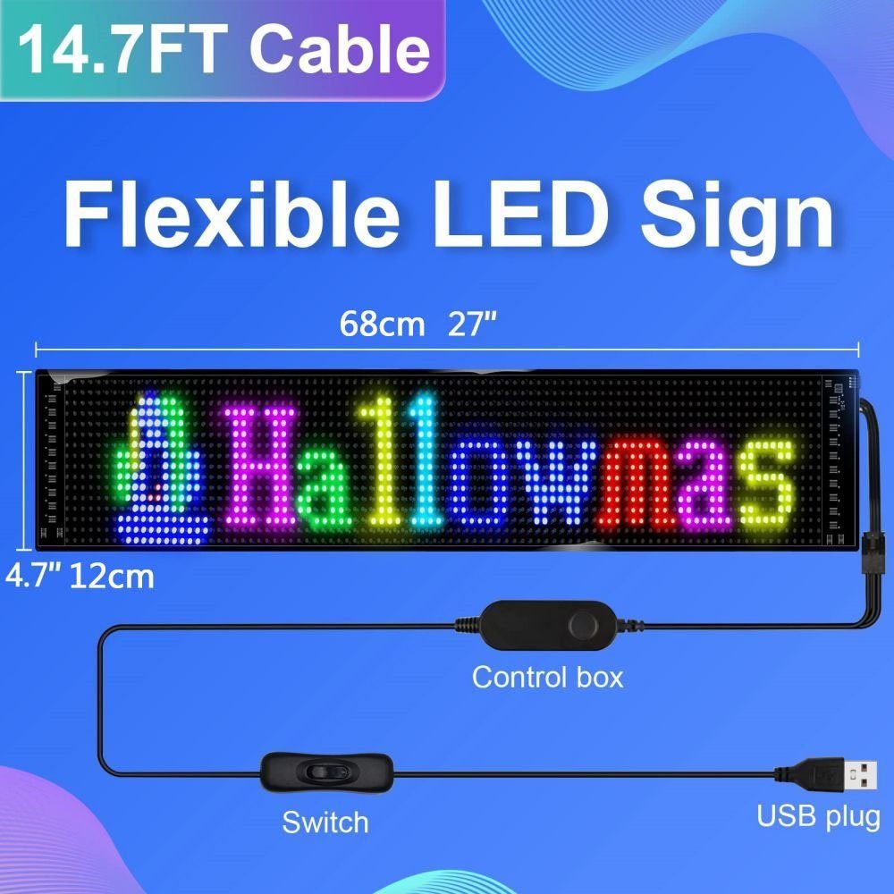 JOYOLEDER Hinweisschild Flexibler LED Anzeigetafel, LED