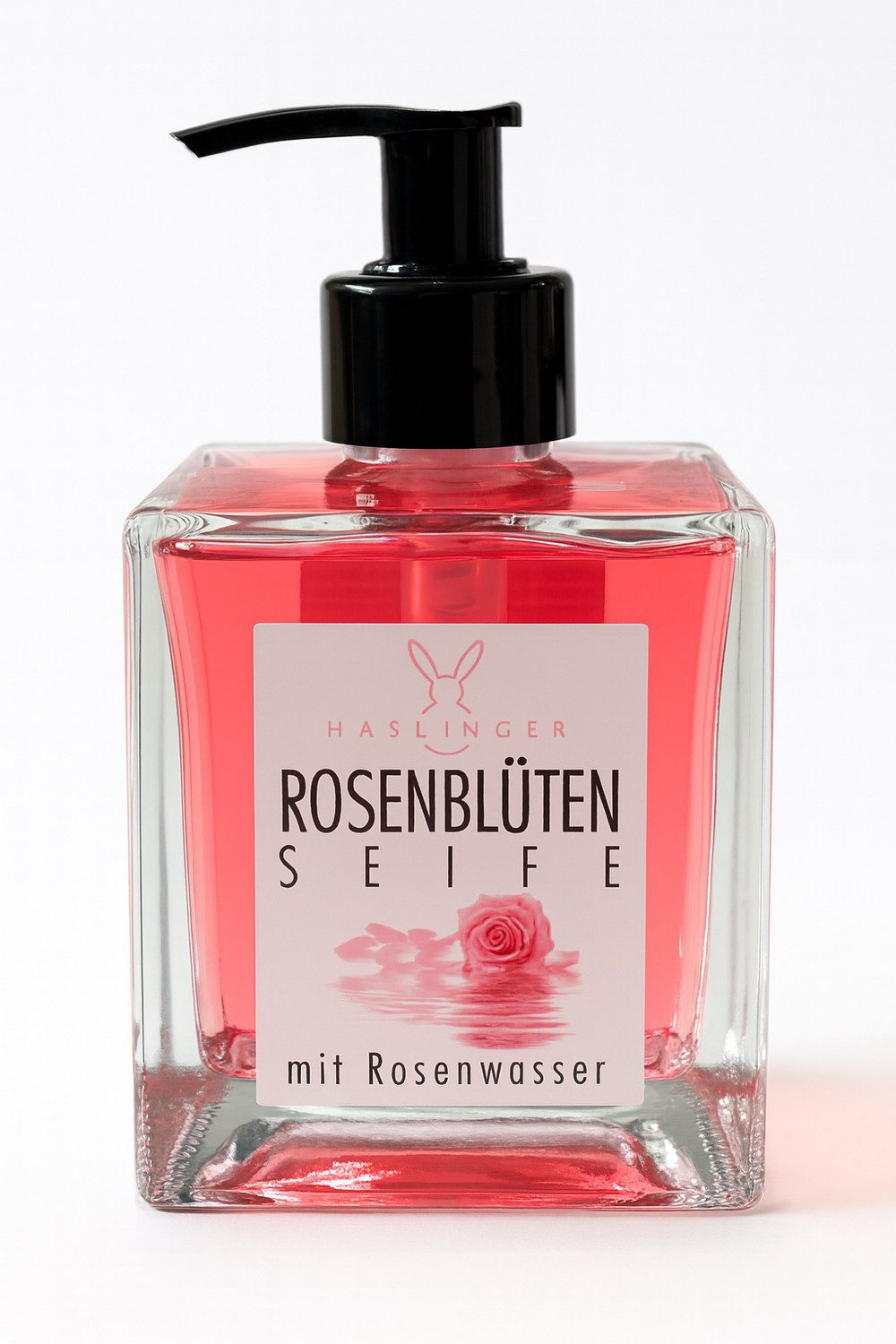 Haslinger Flüssigseife Rose, 1-tlg., mit Spender 240 ml