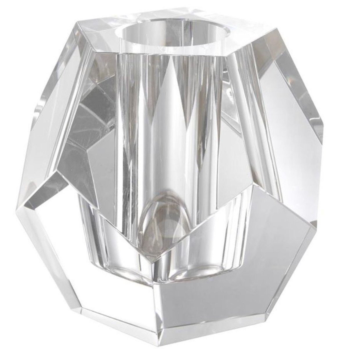 Casa Padrino H. Deko Luxus cm - Accessoires Teelichthalter x x Teelichthalter Kristallglas 16 16 15