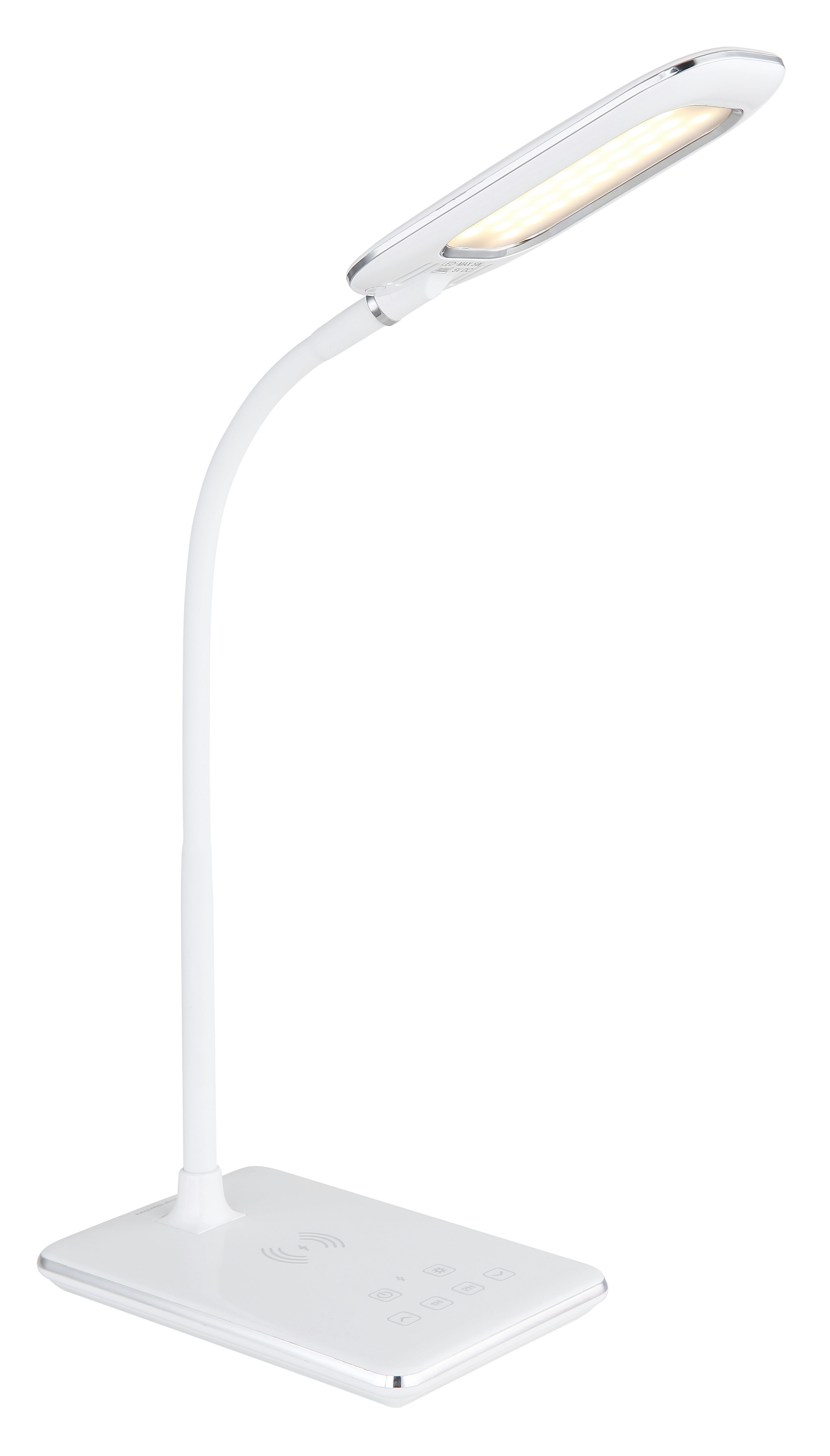 GLOBO LIGHTING Tischleuchte HEKLA, Dimmfunktion, Timerfunktion, mehrere Helligkeitsstufen, LED fest integriert, warmweiß - kaltweiß, Tischlampe Nachttischlampe Deko-Tischleuchte Schreibtisch