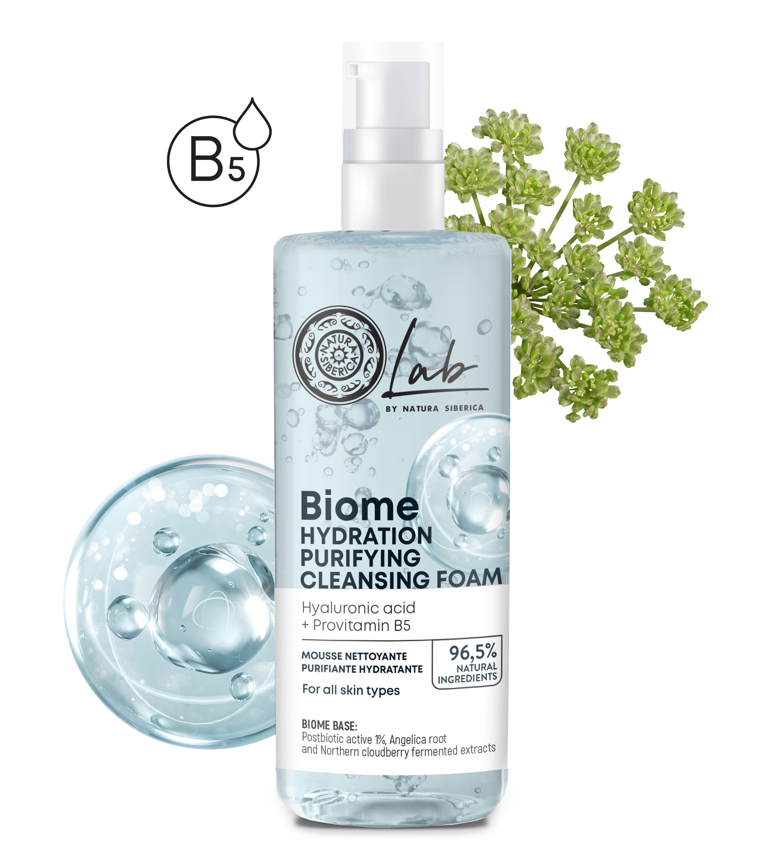 Natura Siberica Gesichtsreinigungsgel Lab Biome Hydration Purifying Face Cleansing Foam