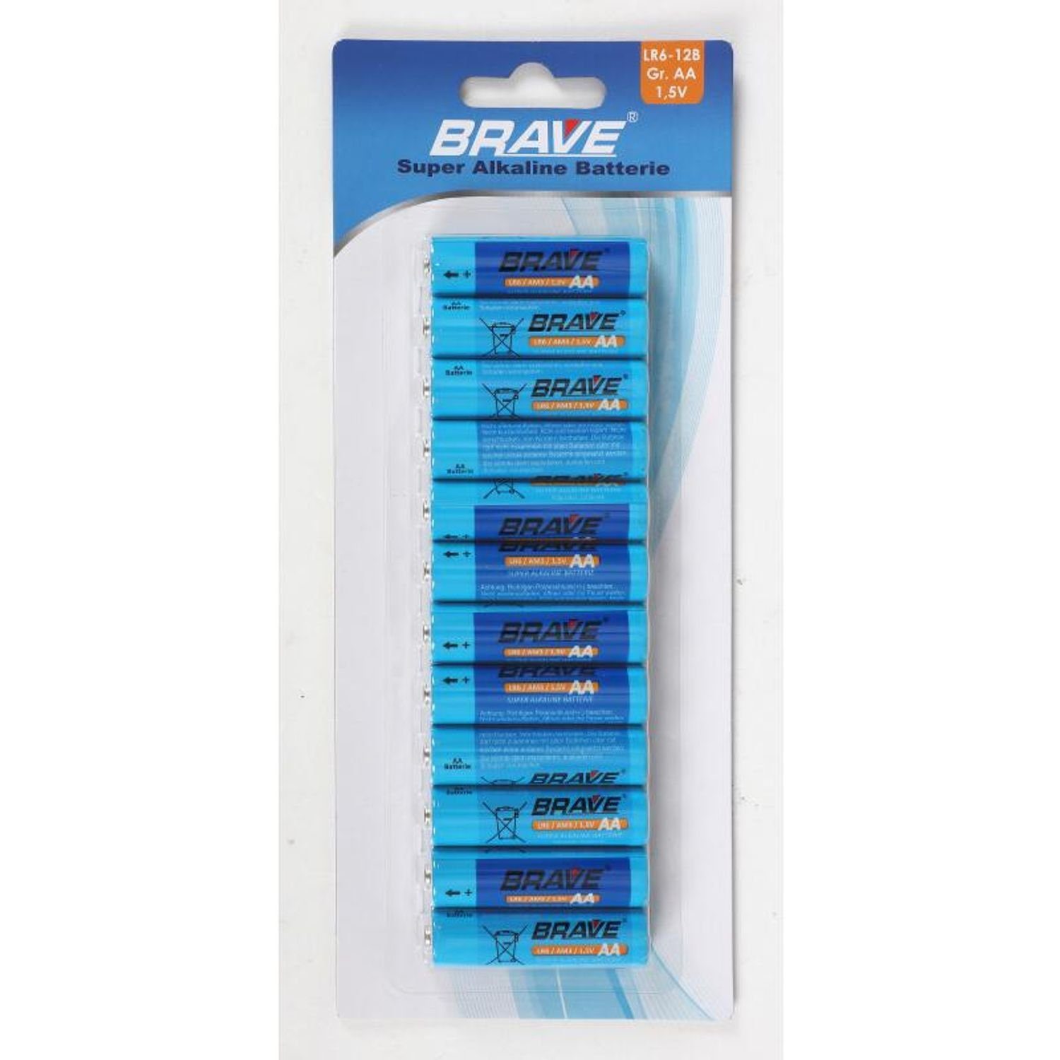 BURI 48x 12er-Set Brave Super (576 1,5V LR6 Großpackung St) 576 Batterie, Batterie Alkaline AA