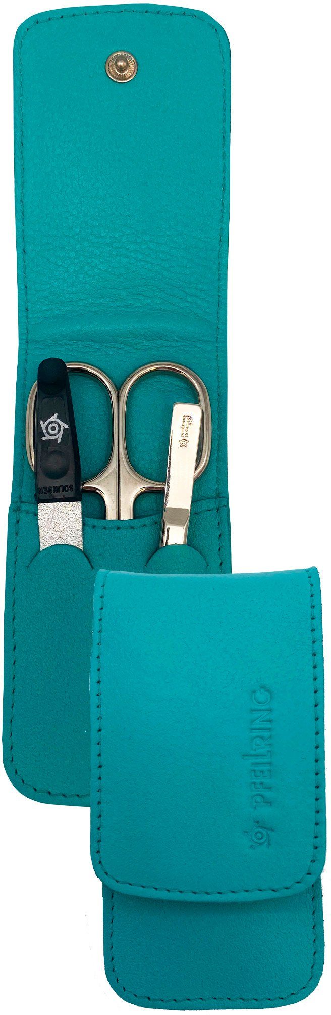 PFEILRING Maniküre-Etui, 3 tlg., mit Schere, Pinzette und Nagelpfeile