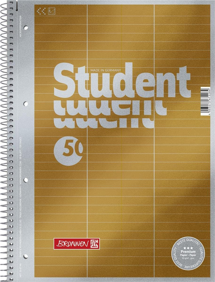Collegeblock Collegeblock Premium Student "Vokabeln" A4 liniert mit zwei Teilungsli