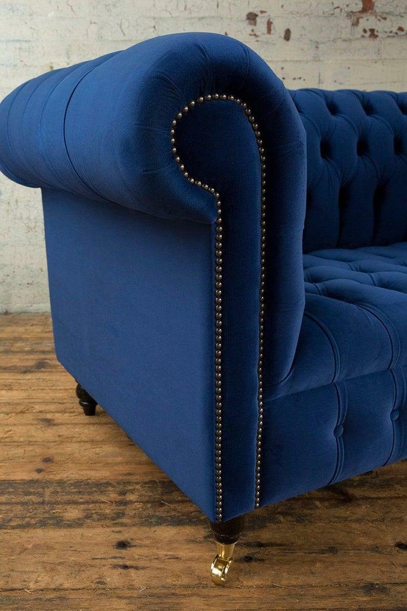 Hochwertige Sofa Couch Sofa Stoff Chesterfield JVmoebel designer Textil