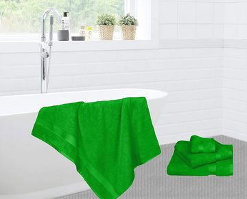 Lashuma Handtuch Linz, Frottee (1-St), Handtuch groß 100x150 grün