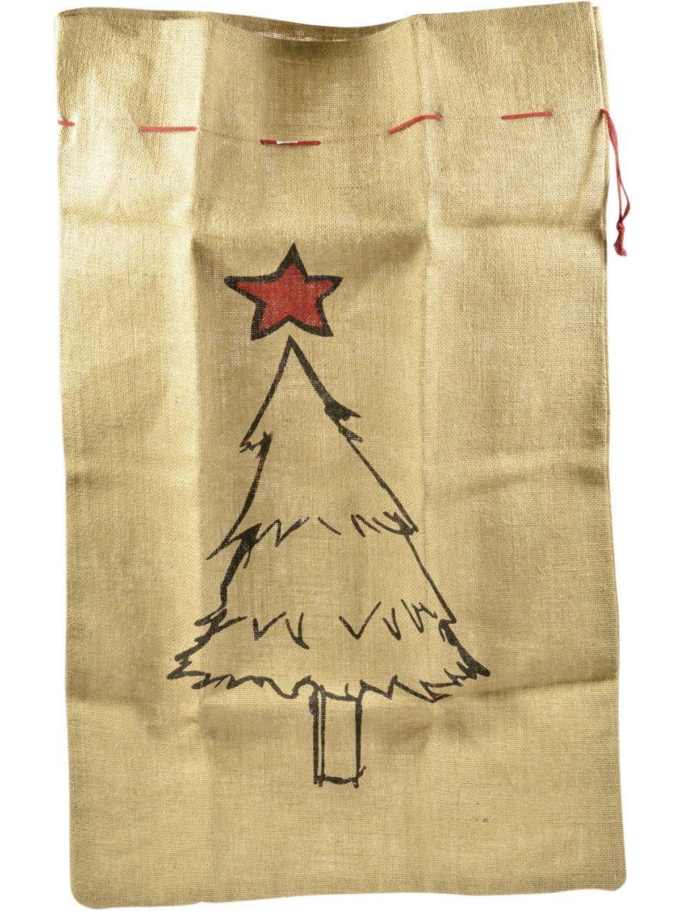 Weihnachtsfigur Riffelmacher Nikolaussack mit Baummotiv 50 x 80 cm