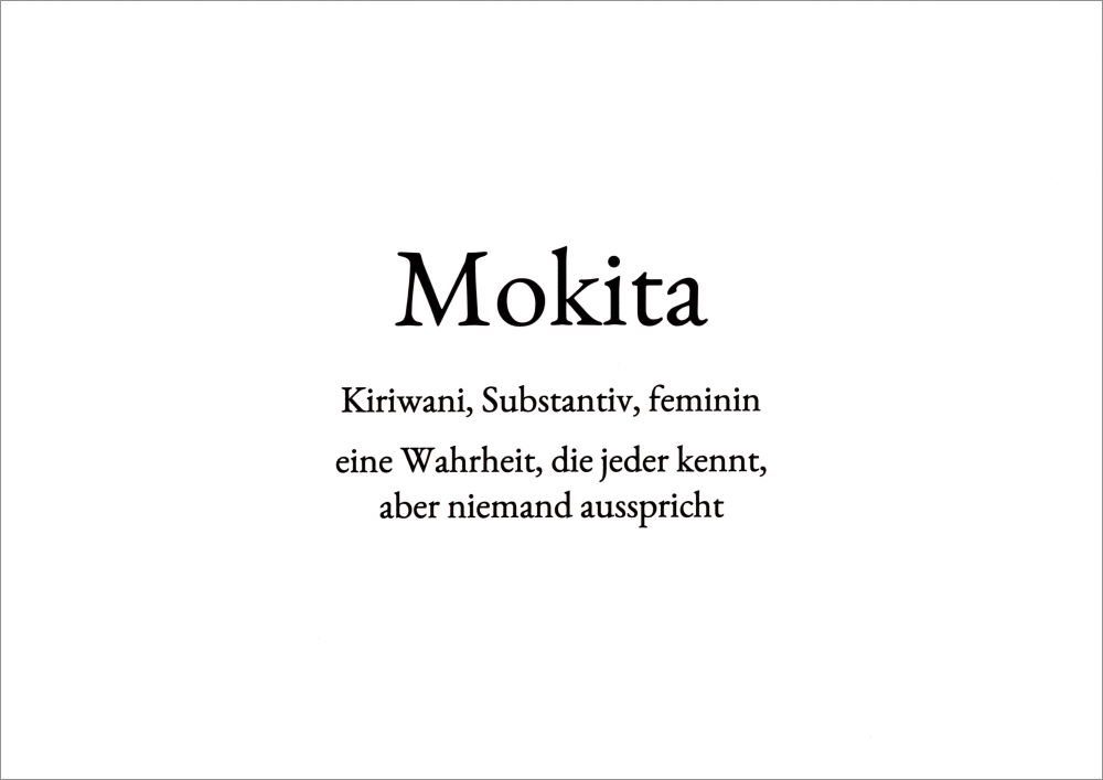 Wortschatz- "Mokita" Postkarte