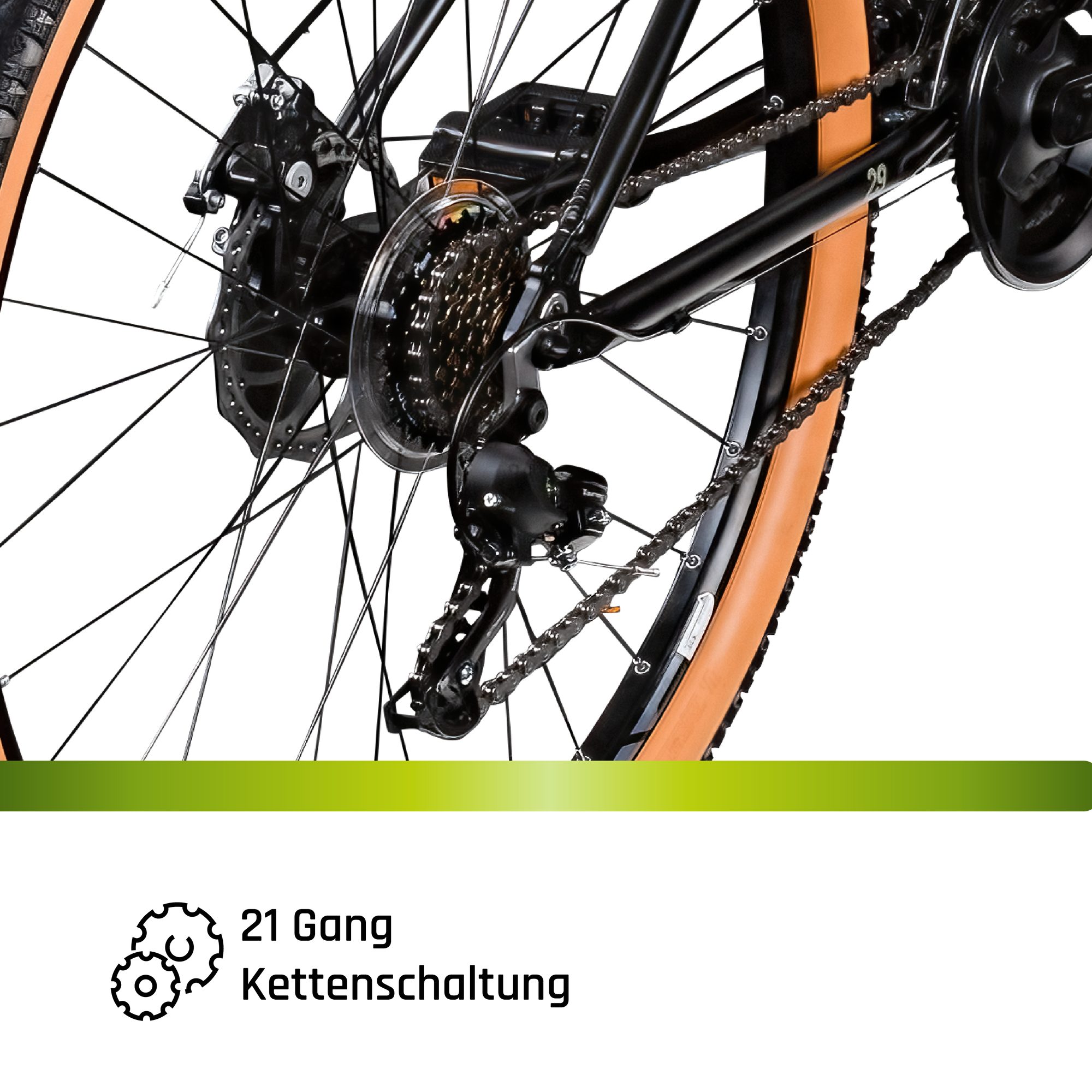 Galano Mountainbike Toxic 29", 21 Gang, Kettenschaltung, Mountainbike Hardtail 29 Zoll MTB Fahrrad