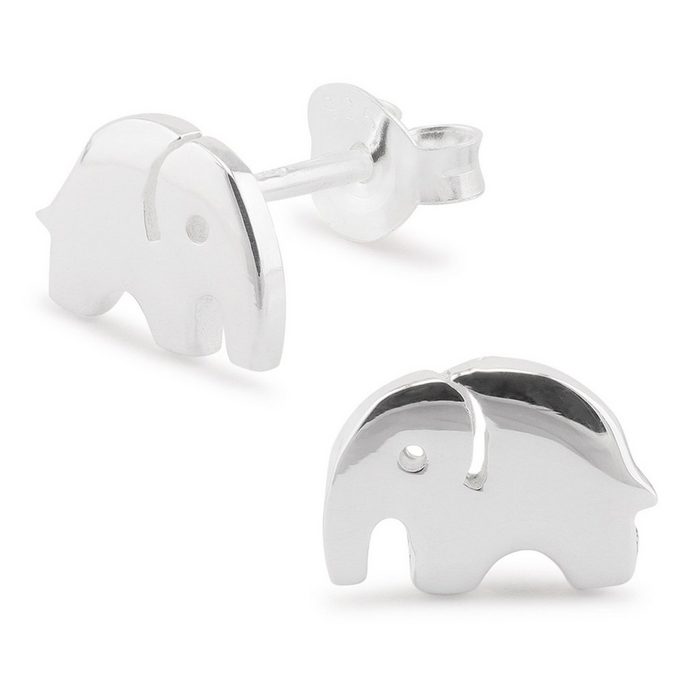 Monkimau Paar Ohrstecker Elefanten Ohrringe 925 Silber Kinder Ohrstecker (Packung)