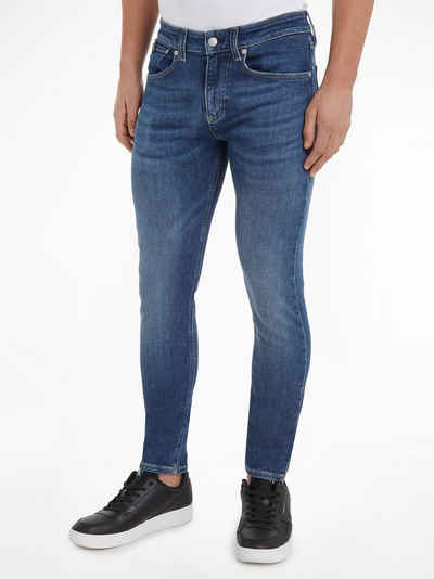 Calvin Klein Jeans Skinny-fit-Jeans SKINNY mit Leder-Badge