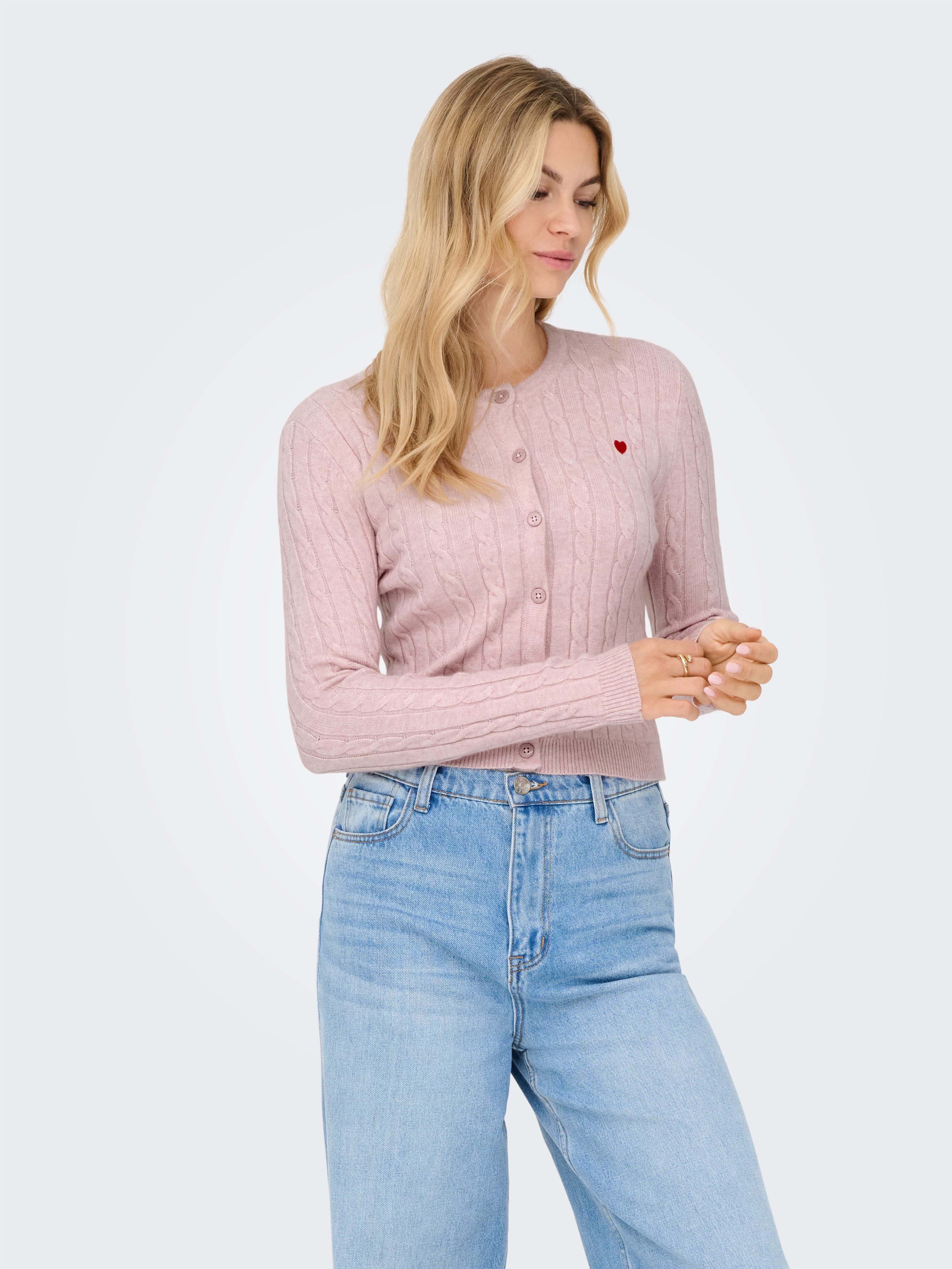 ONLY Strickjacke ONLKATIA LS CABLE BUTTON CARDIGAN CC KNT