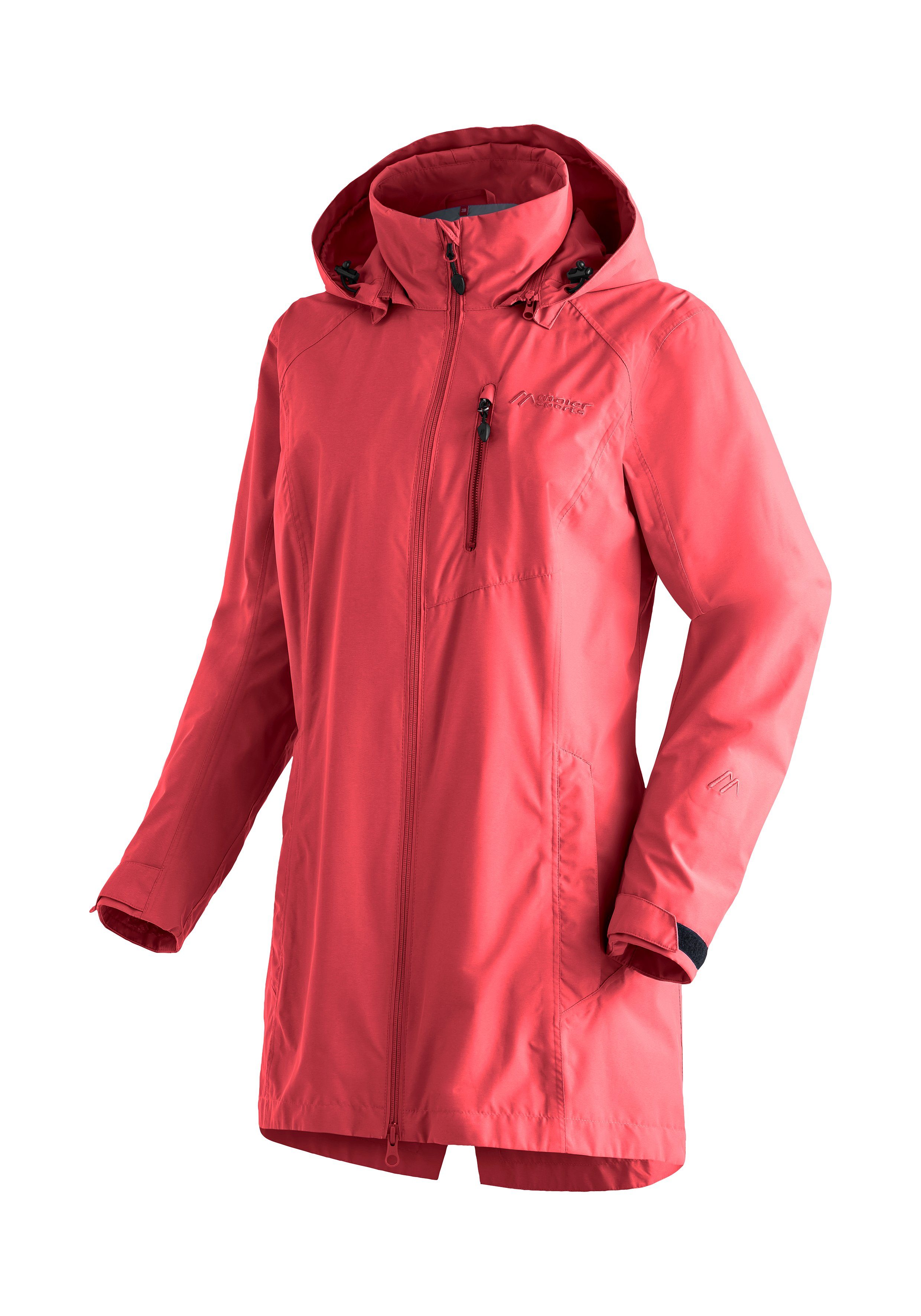 Maier Sports Funktionsjacke Perdura Coat W Modischer Mantel mit vollem Wetterschutz hellrot