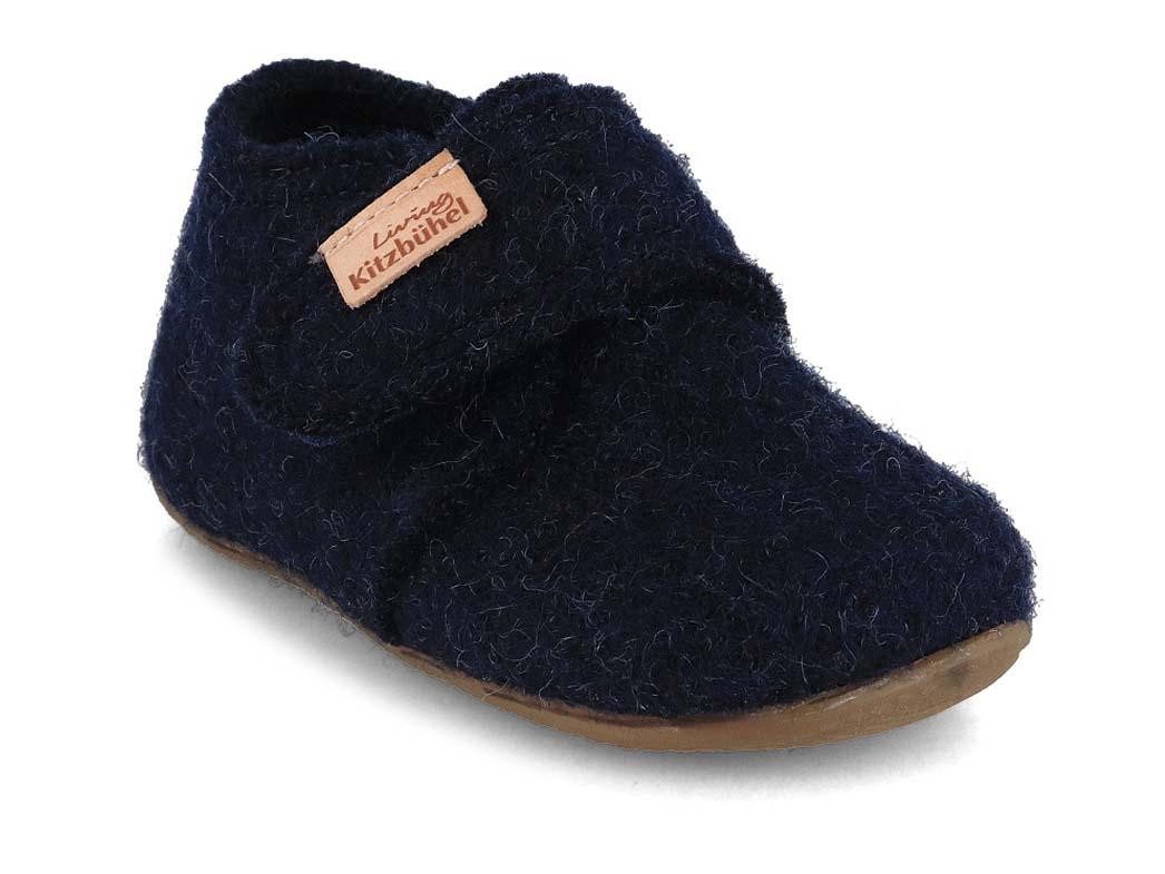 Living Kitzbühel Baby Klettschuh, nachtblau, kinder, mädchen, jungen Hausschuh Temperaturregulierend