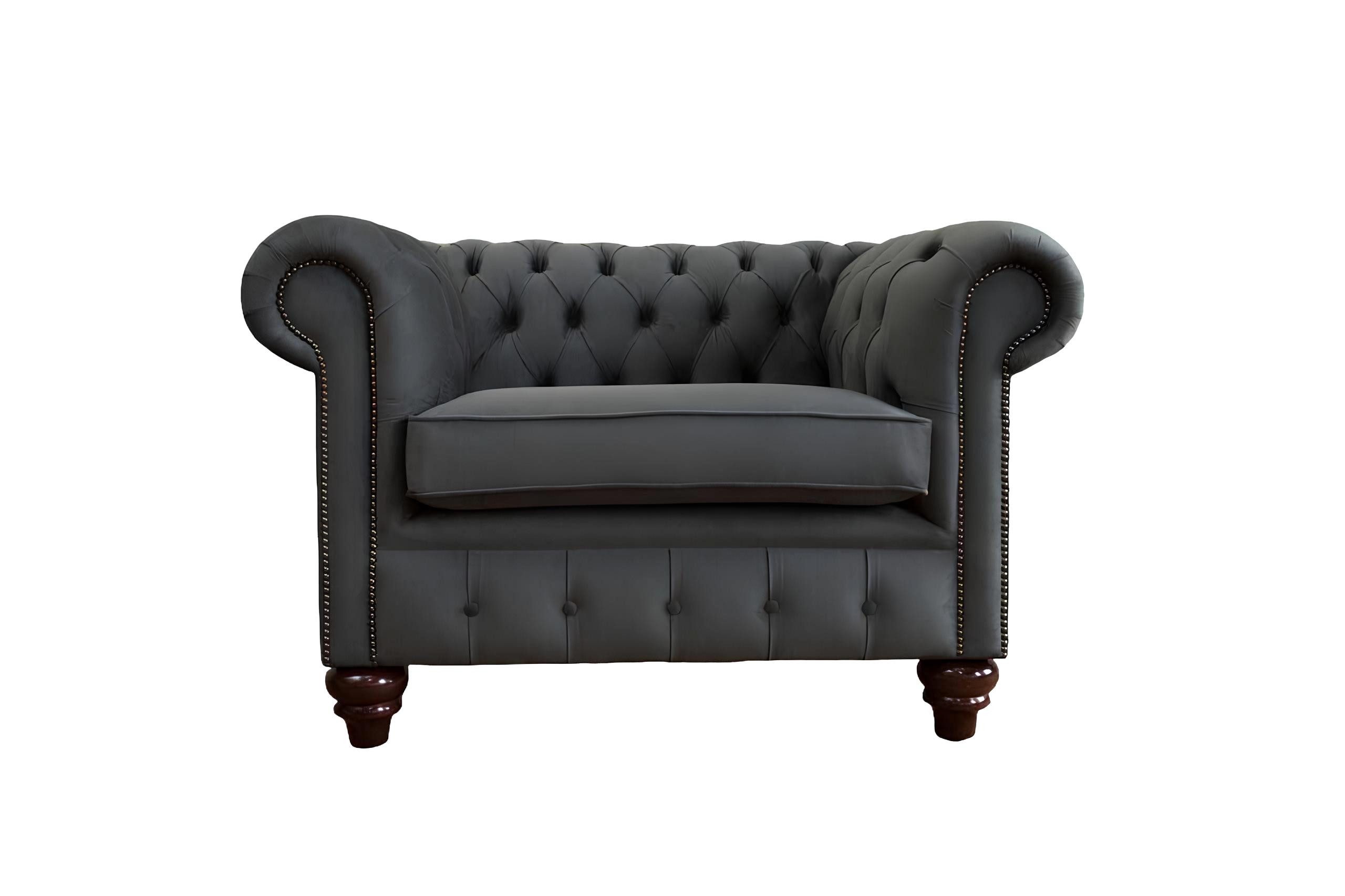 Xlmoebel Chesterfield-Sessel Luxus Chesterfield Sessel aus hochwertigem Textil in edlem Design (Sessel), Hergestellt in Europa