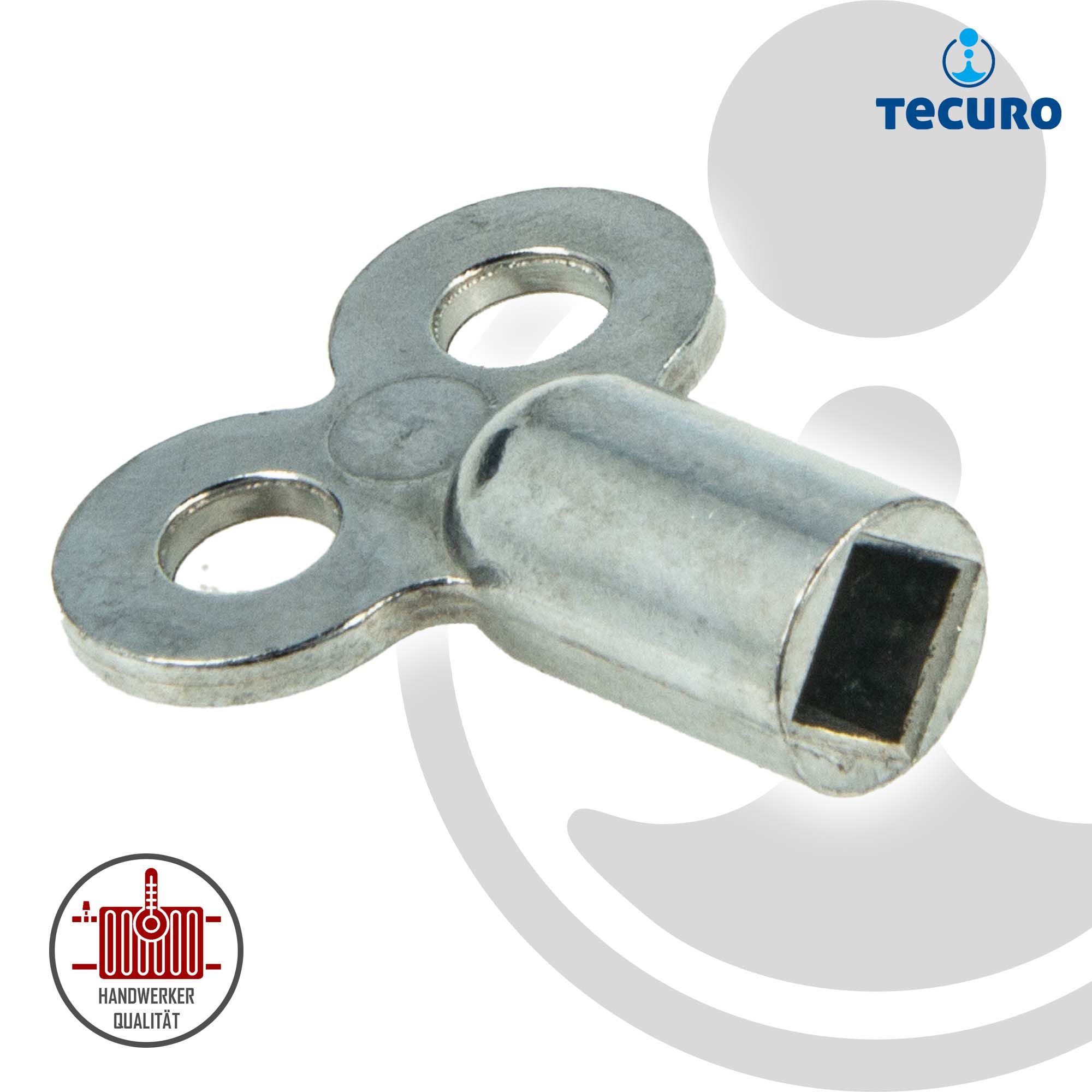 tecuro Heizkörper Metall-Heizkörper-Entlüftungsschlüssel, 4-Kant mit 5 mm günstig online kaufen