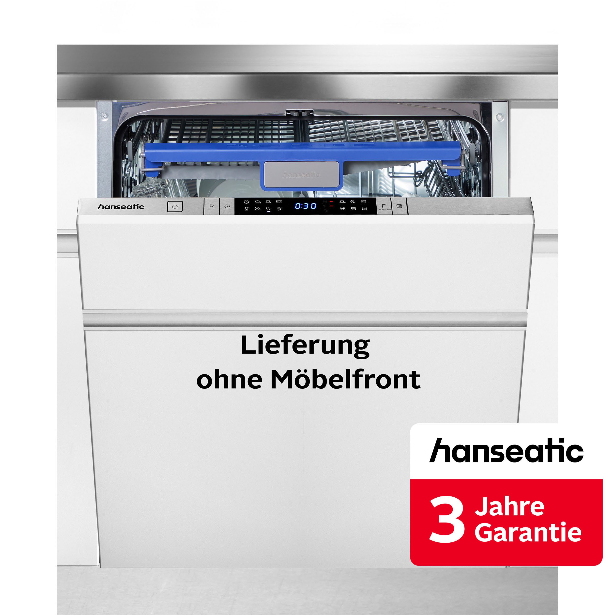 Hanseatic vollintegrierbarer Geschirrspüler HI6B14B13D, 14 Maßgedecke, inkl. 3 Jahre Herstellergarantie