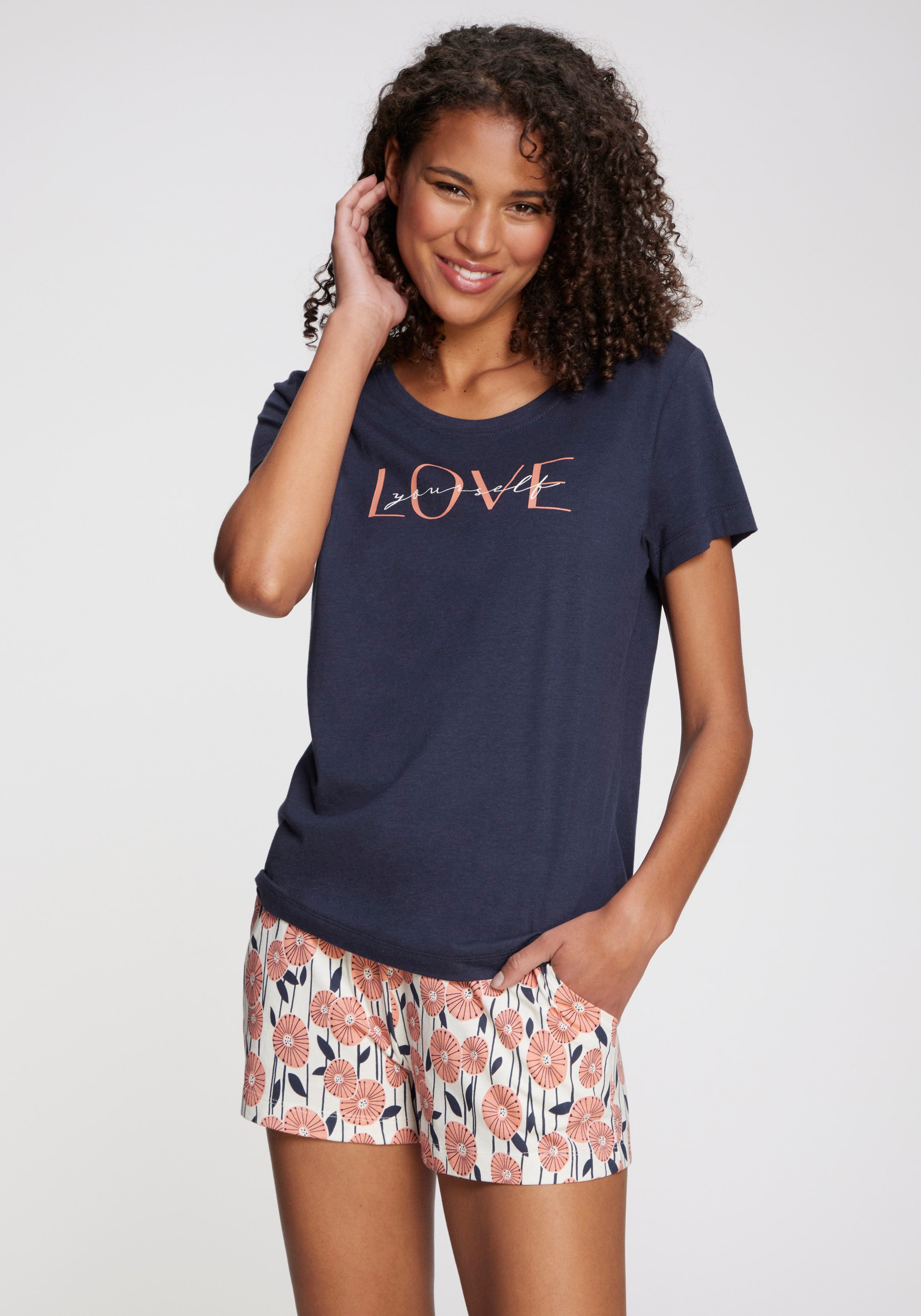 Vivance Dreams Shorty (2 tlg) mit schönem Frontprint günstig online kaufen
