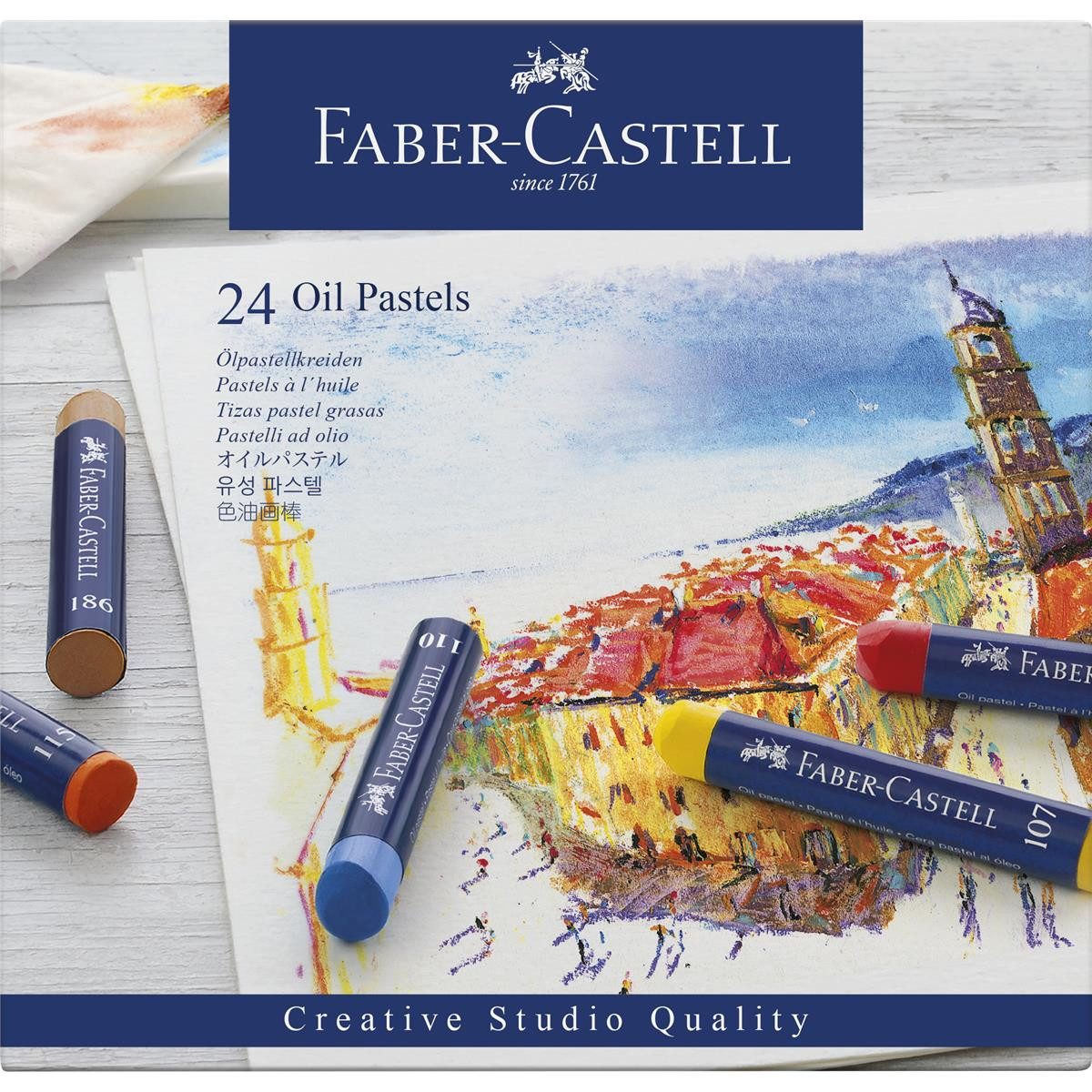 Faber-Castell Kreidemarker Faber-Castell Ölpastellkreiden - 24er Kartonetui