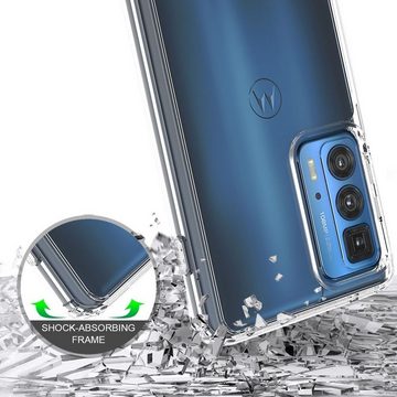 CoverKingz Handyhülle Hülle für Motorola Edge 20 Pro Handyhülle Hybrid Silikon Case Bumper 17,02 cm (6,7 Zoll), Handyhülle Schutzhülle Transparent Hybrid Silikonhülle Bumper