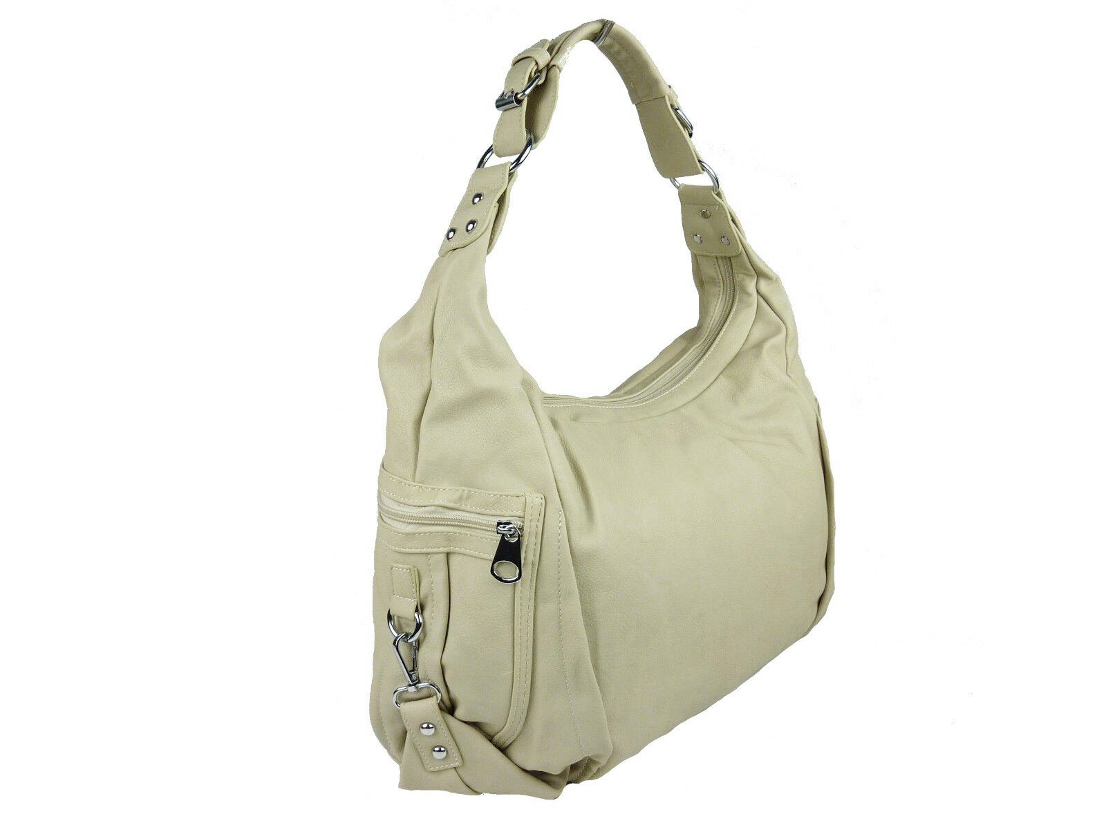 Taschen4life Umhängetasche Shopper Schultertasche 0259, Umhängetasche uni groß