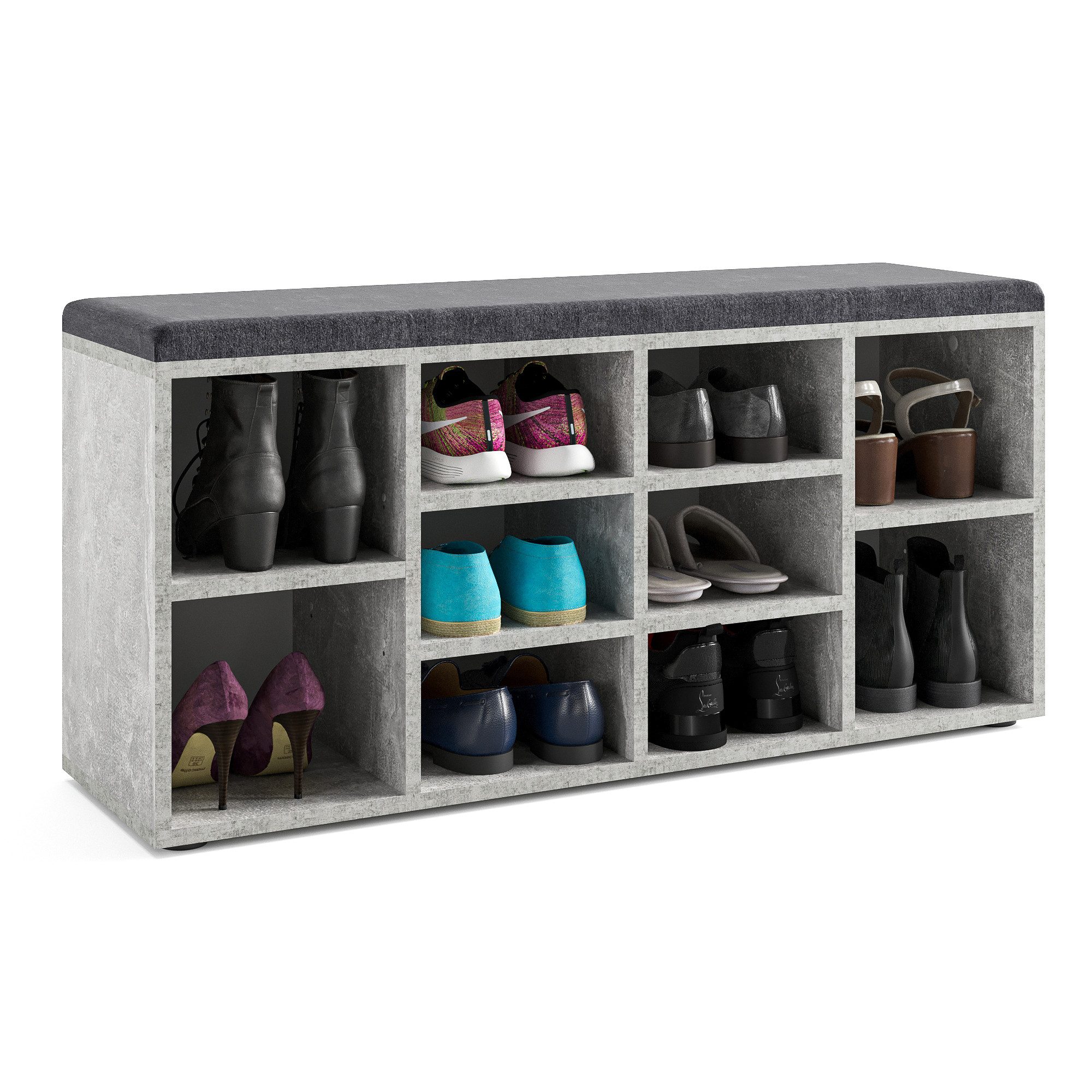 KOMTO Schuhbank Schuhregal Schuhschrank mit Sitzbank günstig online kaufen