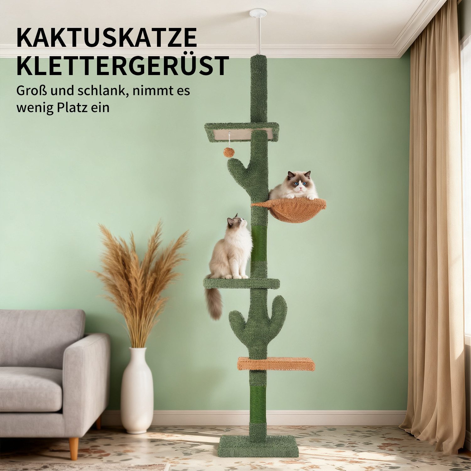 oyajia Kratzbaum, 239-275 cm höhenverstellbarer, stabil, Kippschutz