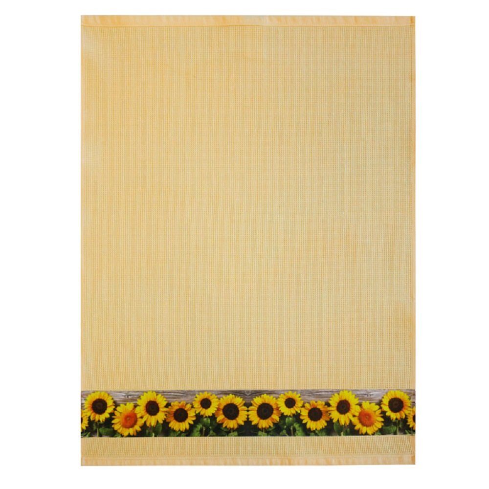 framsohn frottier Geschirrtuch Waffel 50 x 70 cm (1Stk), (1-tlg) Sonnenbluhmen - Limone
