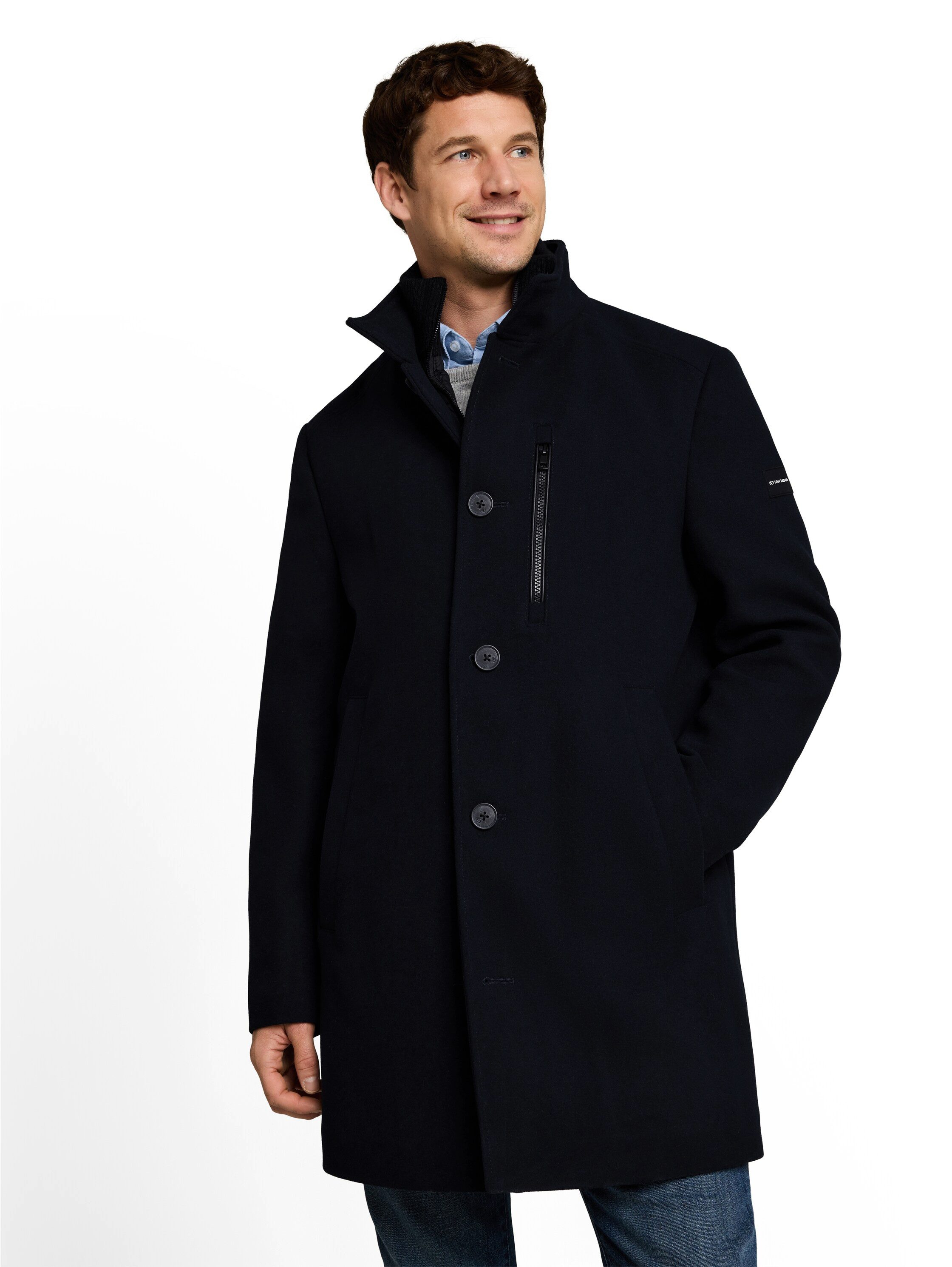 TOM TAILOR Wollmantel mit abnehmbarer Innenjacke
