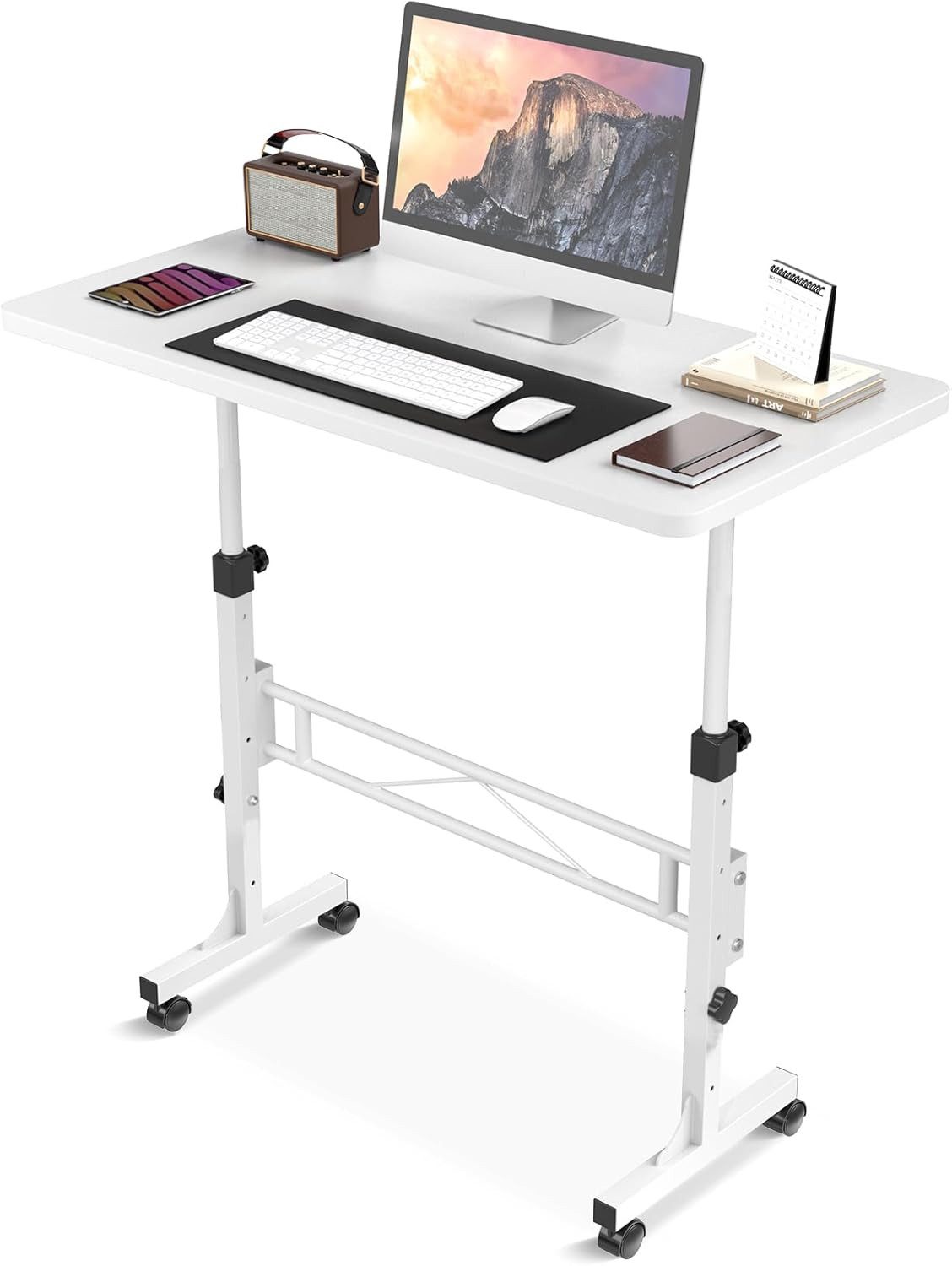 JEOBEST Computertisch Höhenverstellbarer Schreibtisch 80 x 40 x (74-110)cm, günstig online kaufen