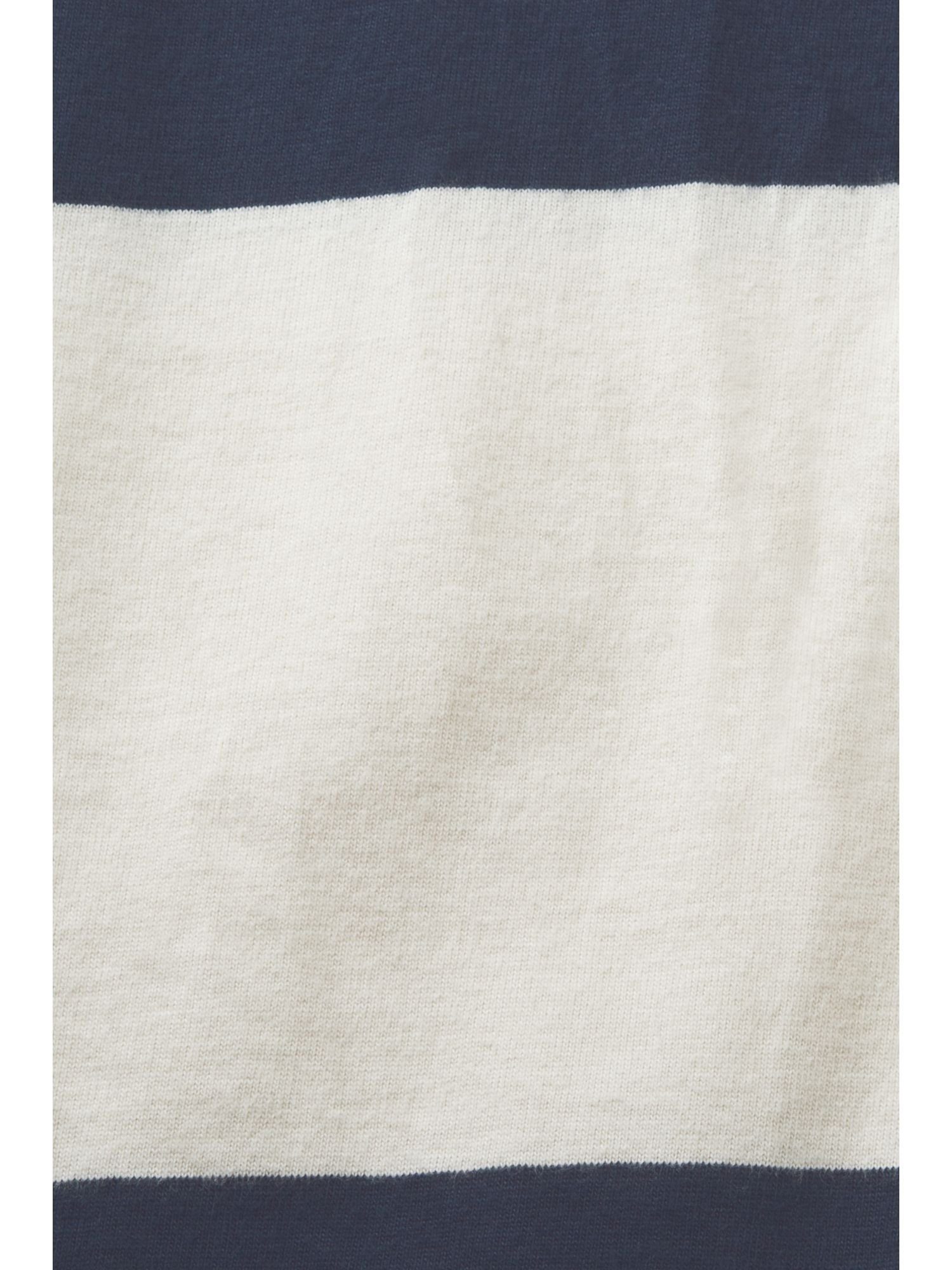 Esprit Logo-T-Shirt (1-tlg) PETROL Gestreiftes T-Shirt BLUE