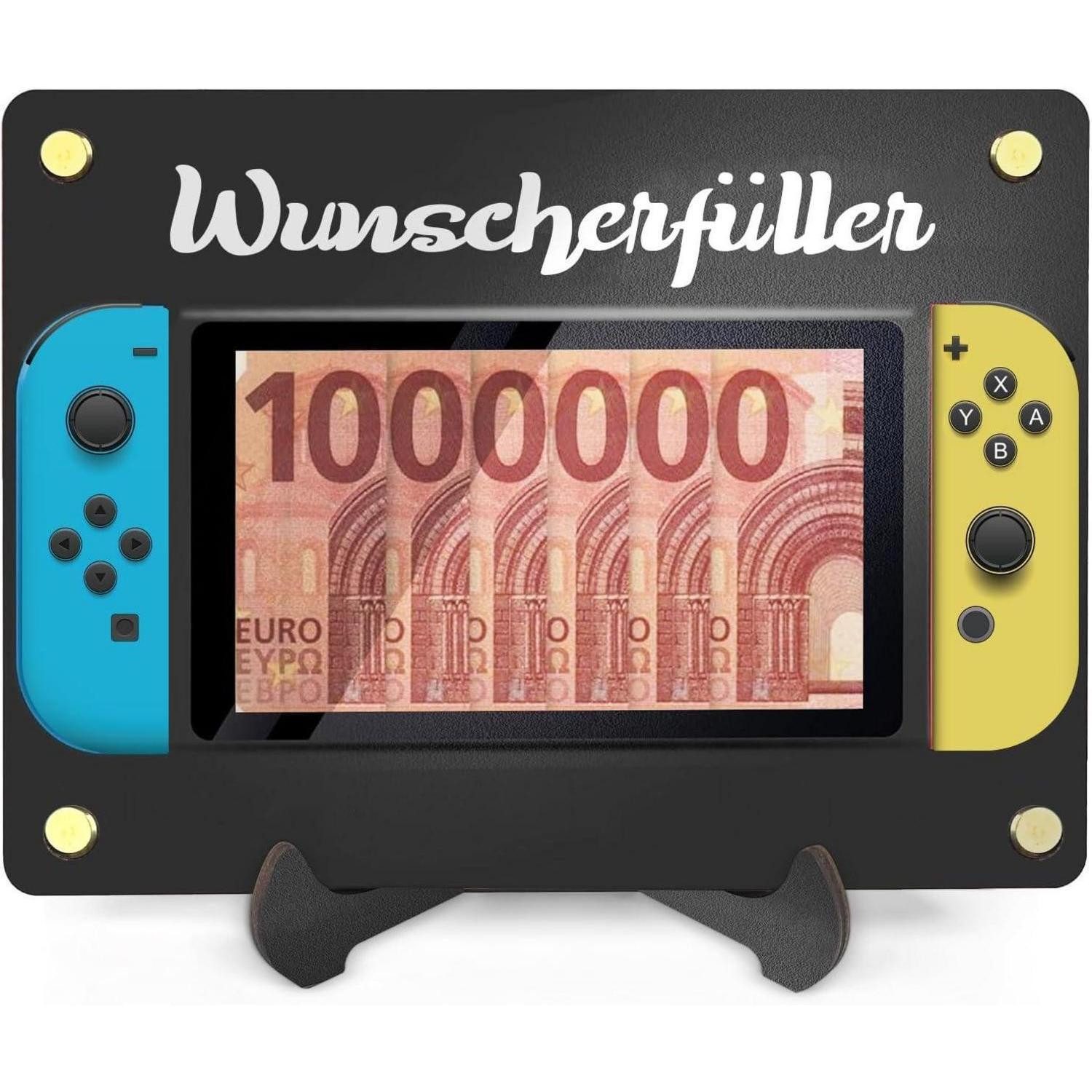 Spardose Geldgeschenk Holz Ständer Gaming Zimmer Deko Gamer Geldgeschenk