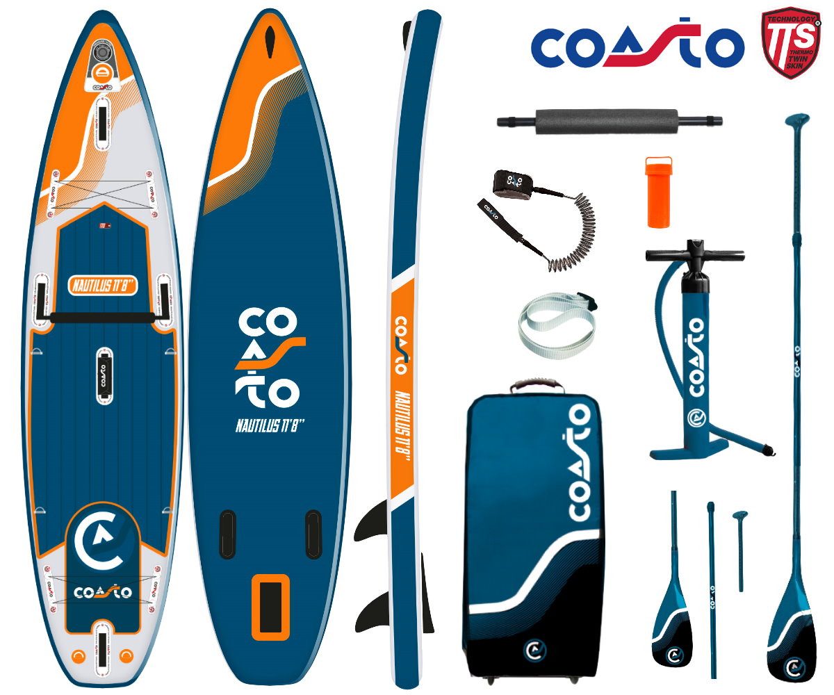 SUP-Board COASTO NAUTILUS 11.8 SUP Board Stand Up Paddle Surf-Board aufblasbar