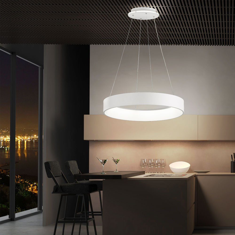 Pendelleuchte Hängeleuchte dimmbar weiß LED WOFI Hängelampen Pendelleuchte, Warmweiß, verbaut, fest LED LED-Leuchtmittel modern