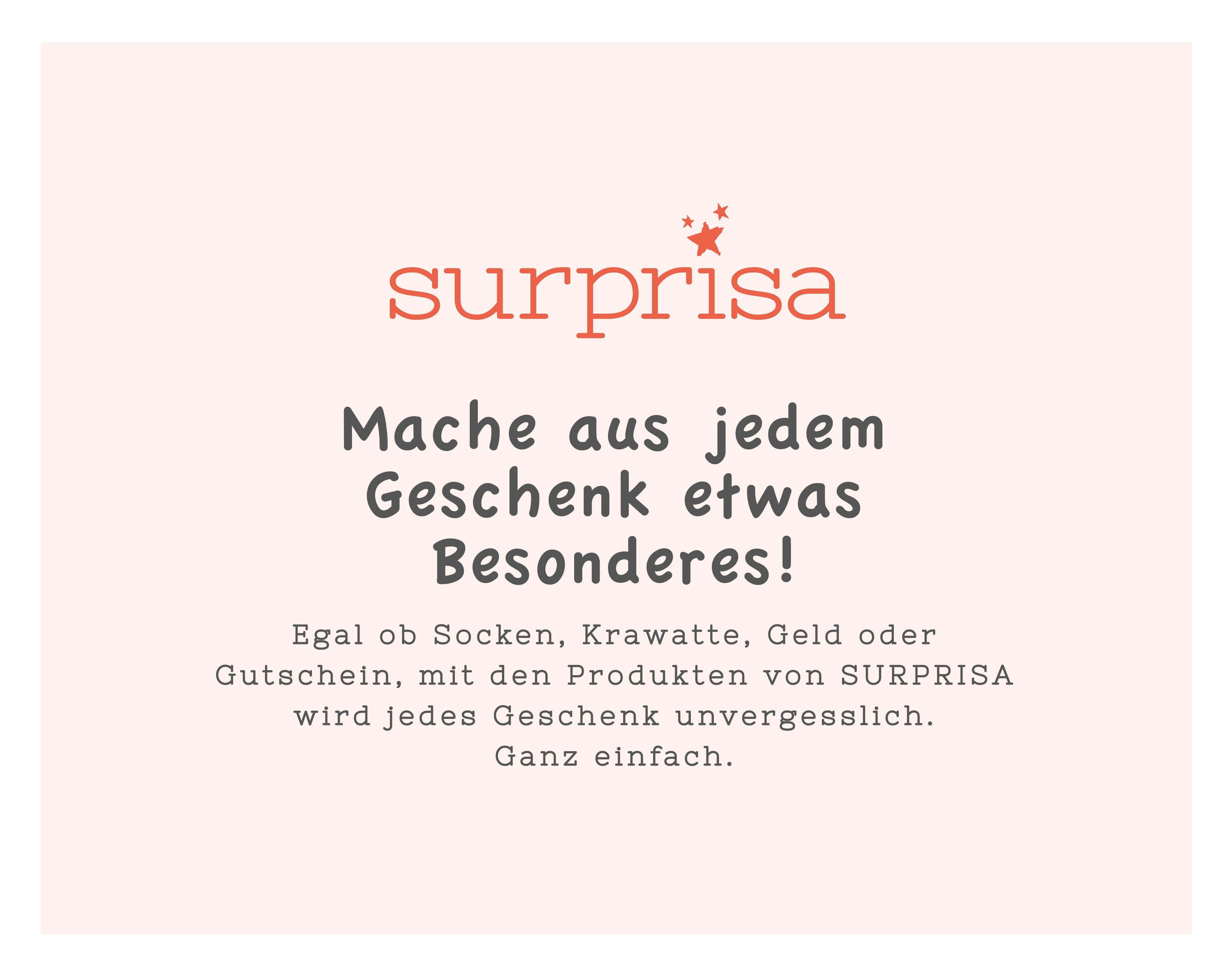 SURPRISA Geschenkverpackung Männer, grau Geschenkrätsel - + persönliche Geburtstagsgeschenk für Rätselspiel, Geschenke, Grau Geschenkbox Rätselbox