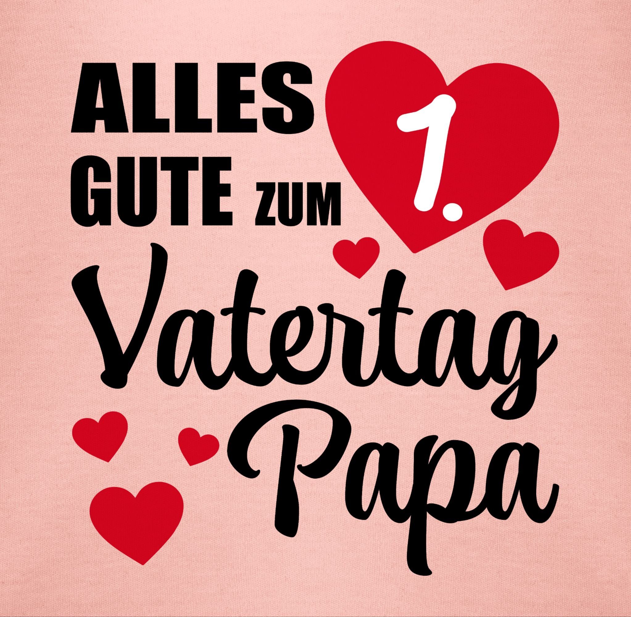 T-Shirt - zum Geschenk Vatertag Vatertag ersten 2 Alles Shirtracer 1. Papa Babyrosa Vatertag Baby gute