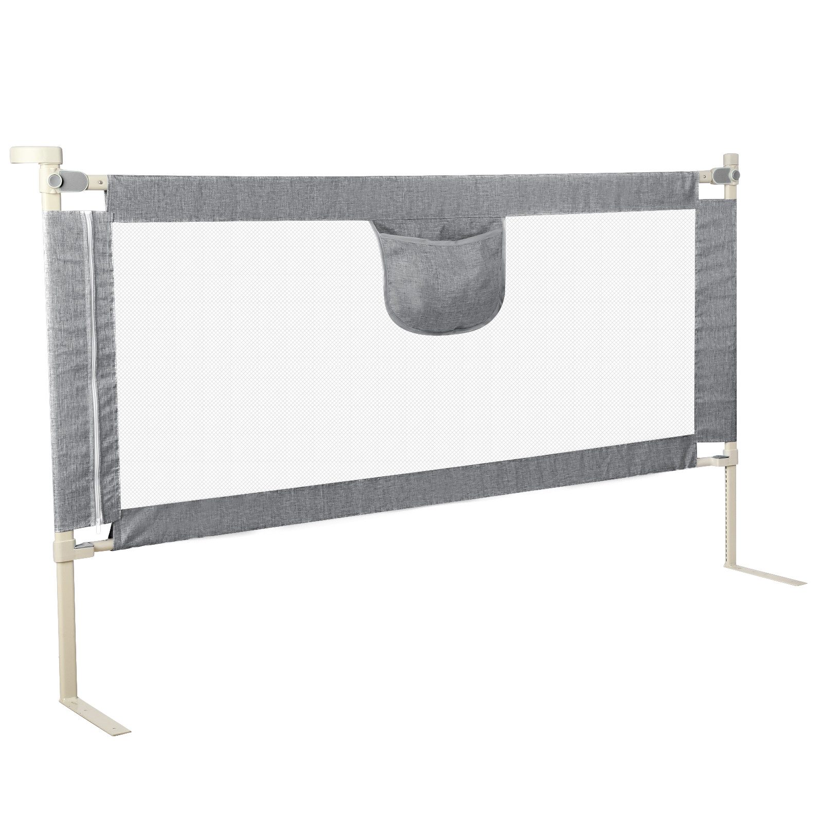 JEOBEST Bettschutzgitter Bettgitter, Kinderbettgitter Babybettgitter (1 St), 200cm Rausfallschutz Bett, Rausfallschutz Bettgitter, Höhenverstellbar