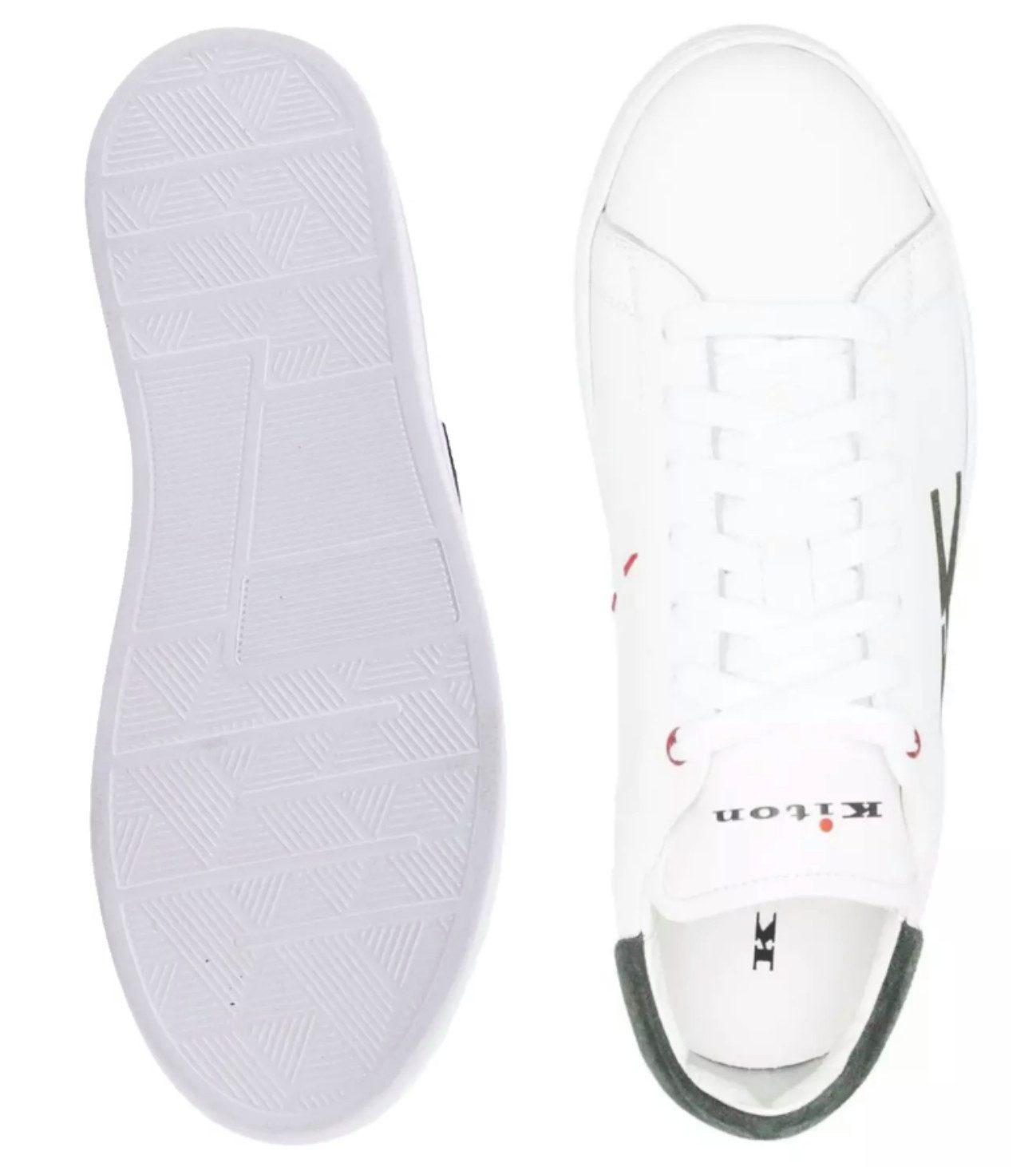 Kiton K-Logo Kalbsleder Schuhe Sneaker Kontrastierender günstig online kaufen