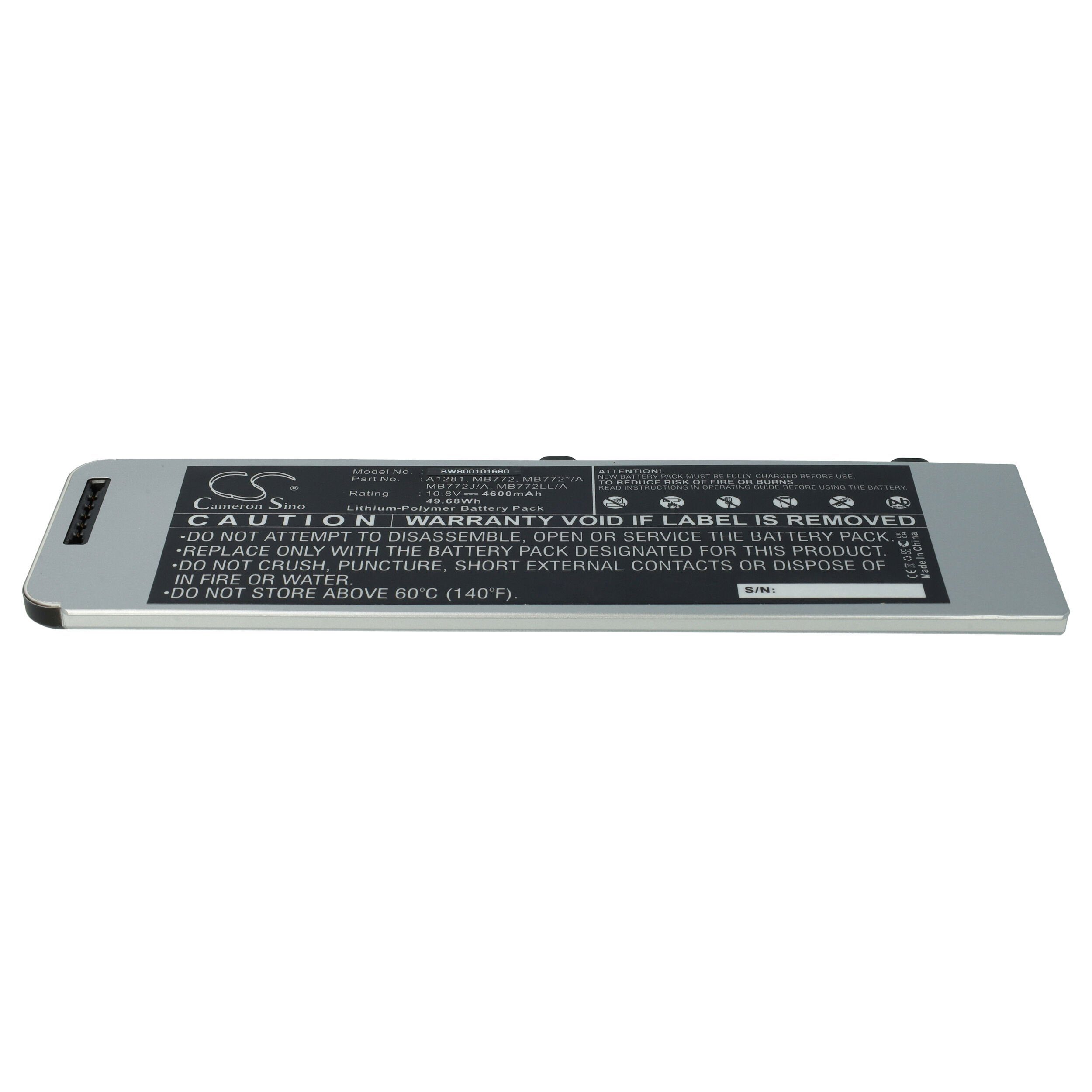 A1286, für vhbw Unibody 4400 Macbook 15" (2008), mAh 15" Apple Laptop-Akku passend Aluminum Pro
