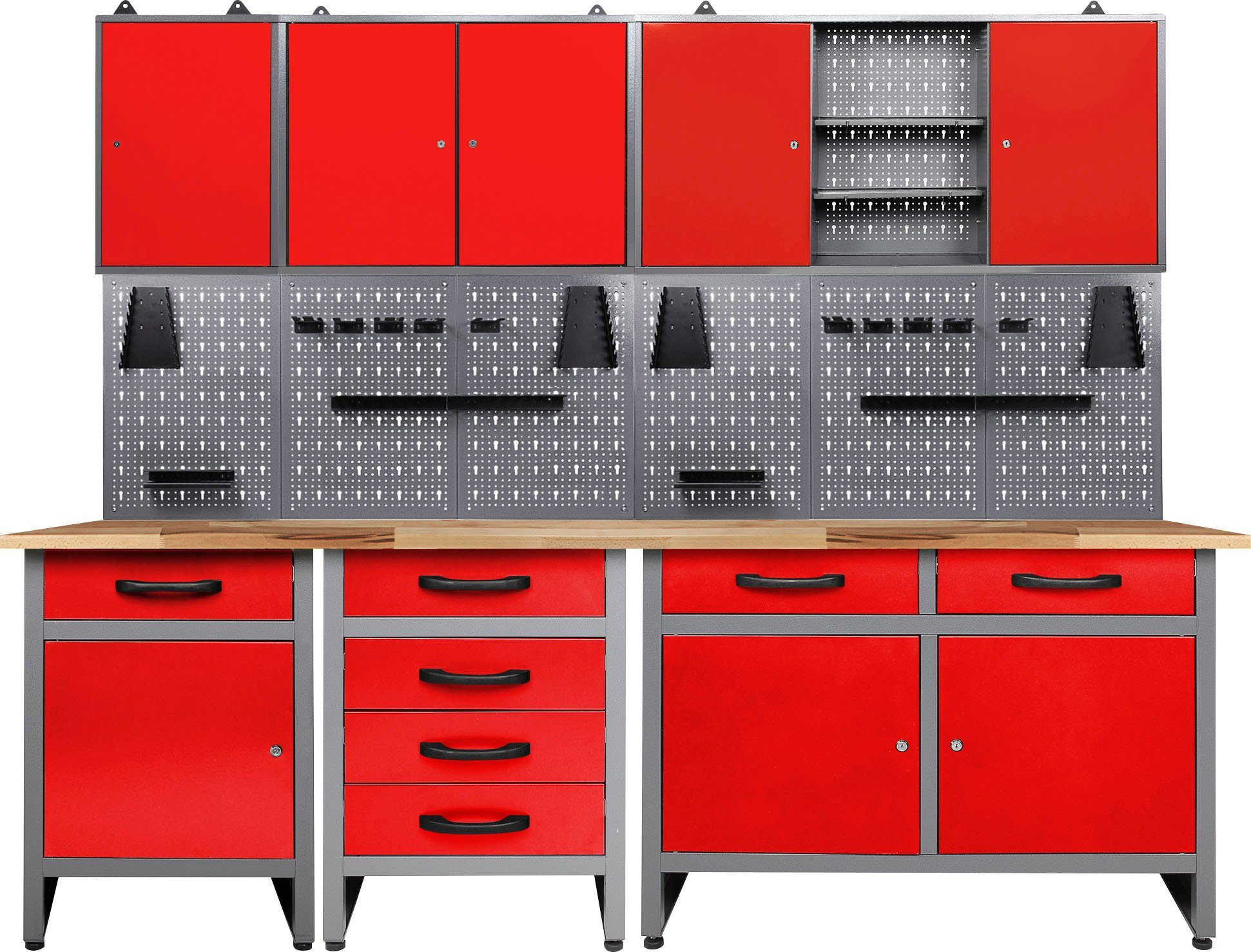 ONDIS24 Werkstatt-Set Bastler, höhenverstellbar, inkl. Hakenset